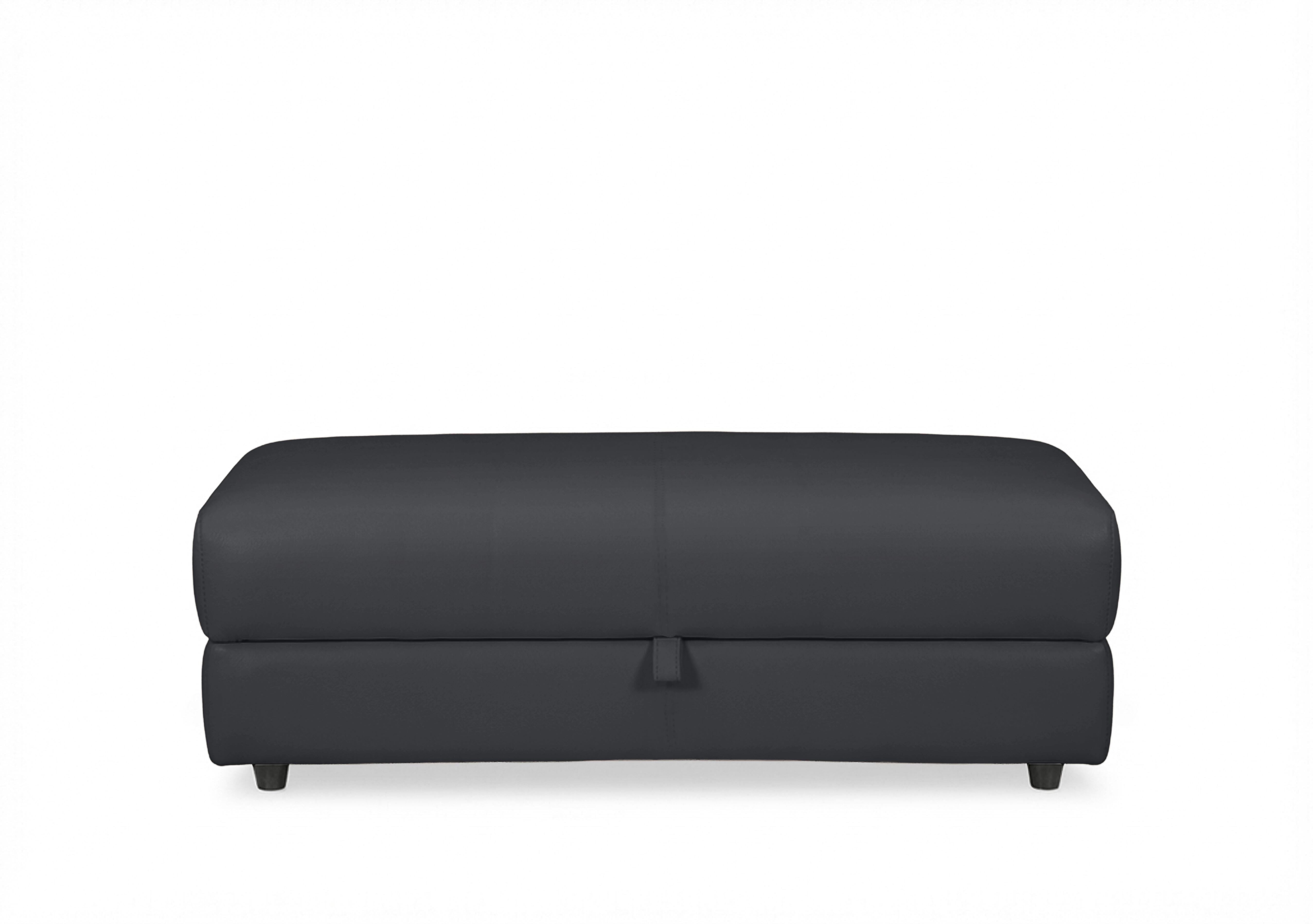 Nest Large Leather Storage Footstool in Nc-058e Shale Grey on Furniture Village