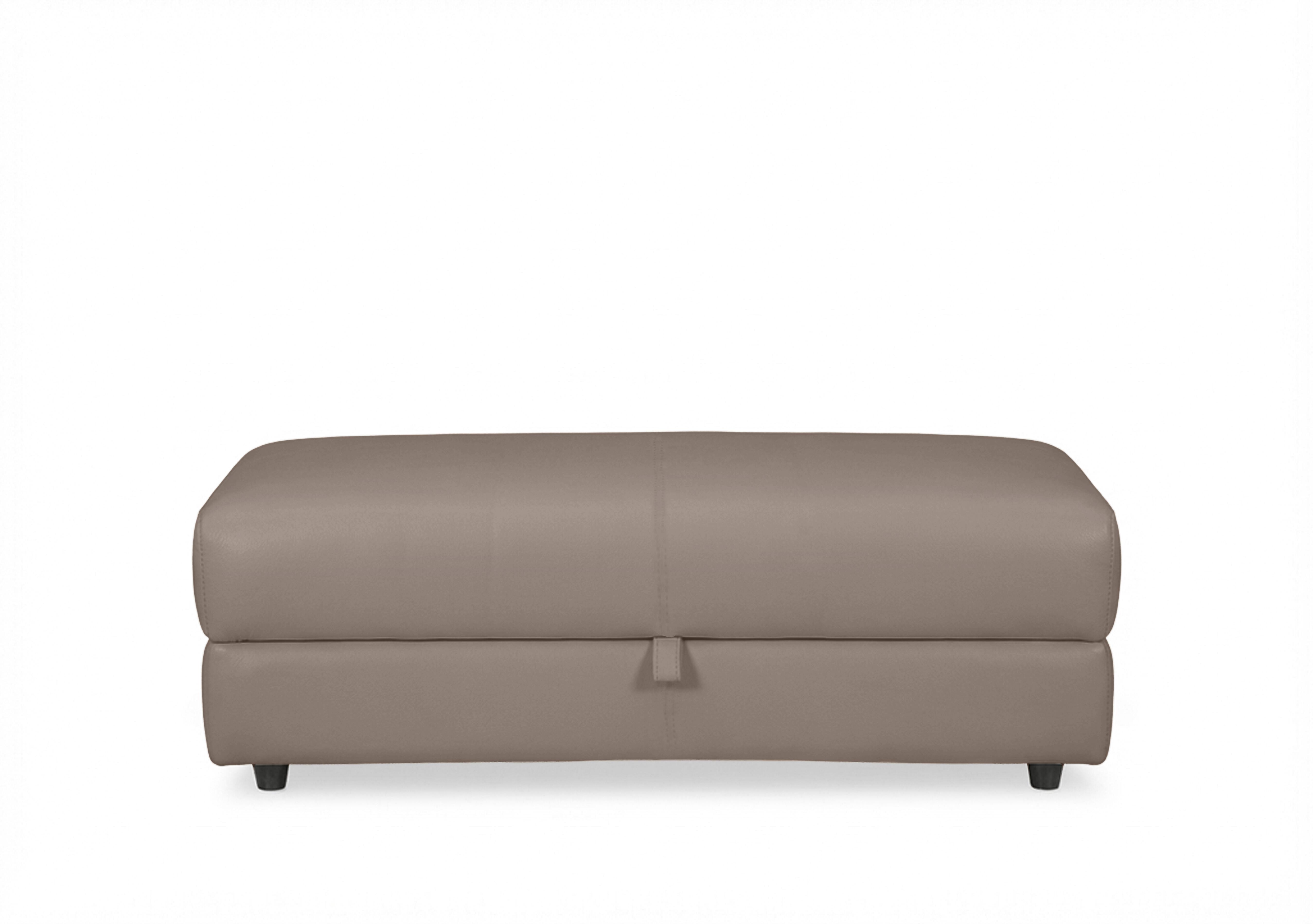 Nest Large Leather Storage Footstool in Nc-513e Pine Bark on Furniture Village