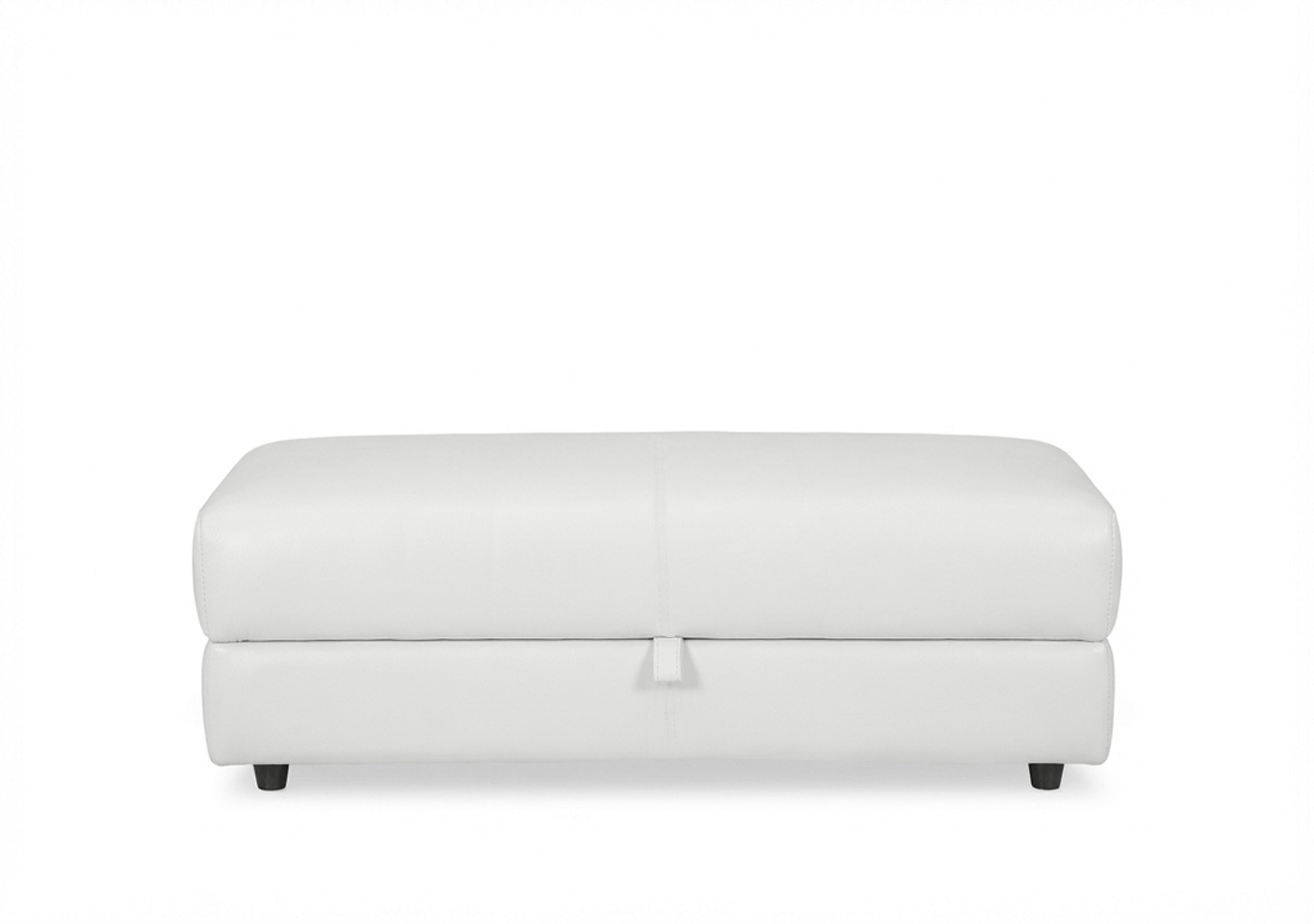 Nest Large Leather Storage Footstool in Nc-744d Star White on Furniture Village