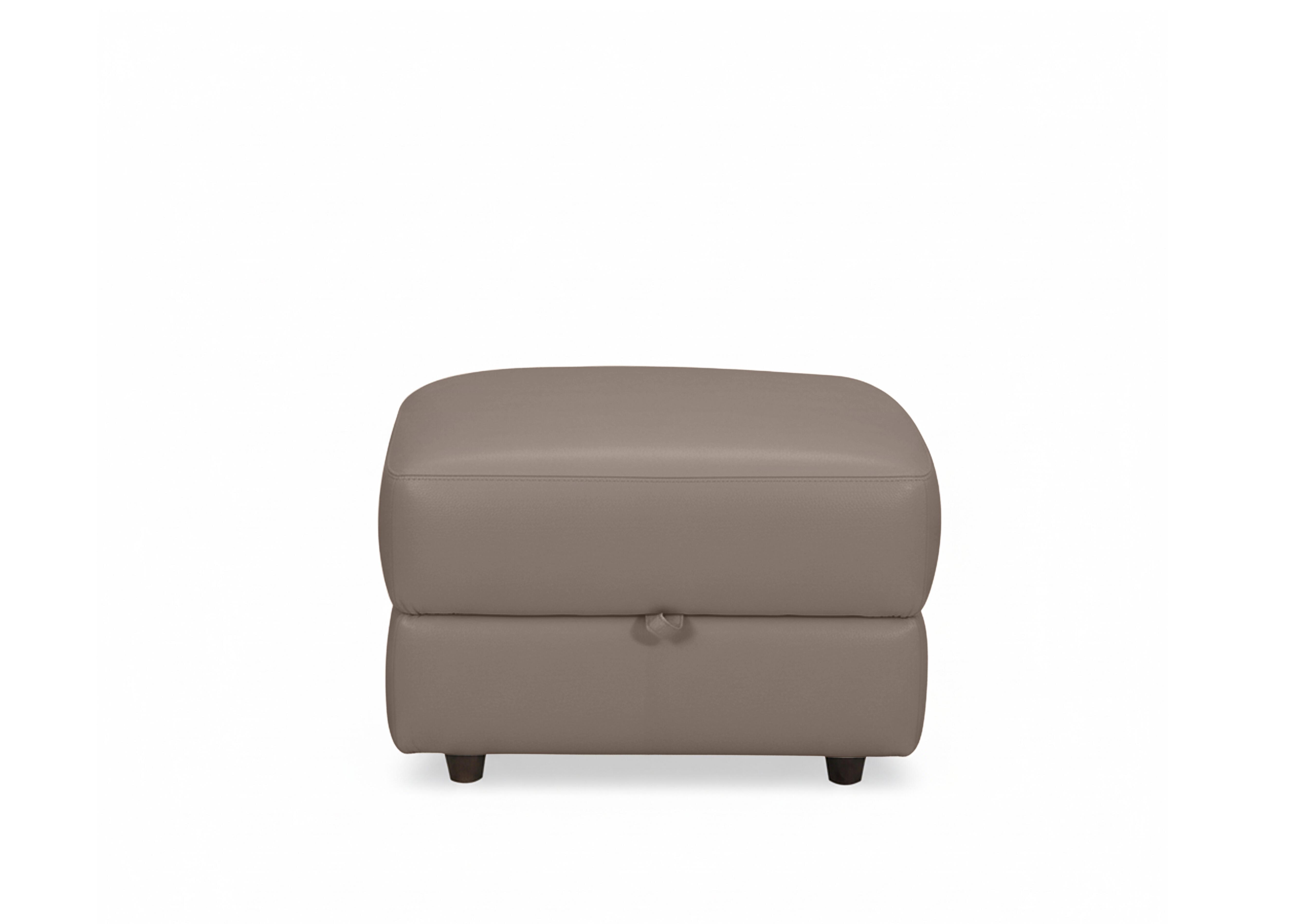 Nest Small Leather Storage Footstool in Nc-513e Pine Bark on Furniture Village