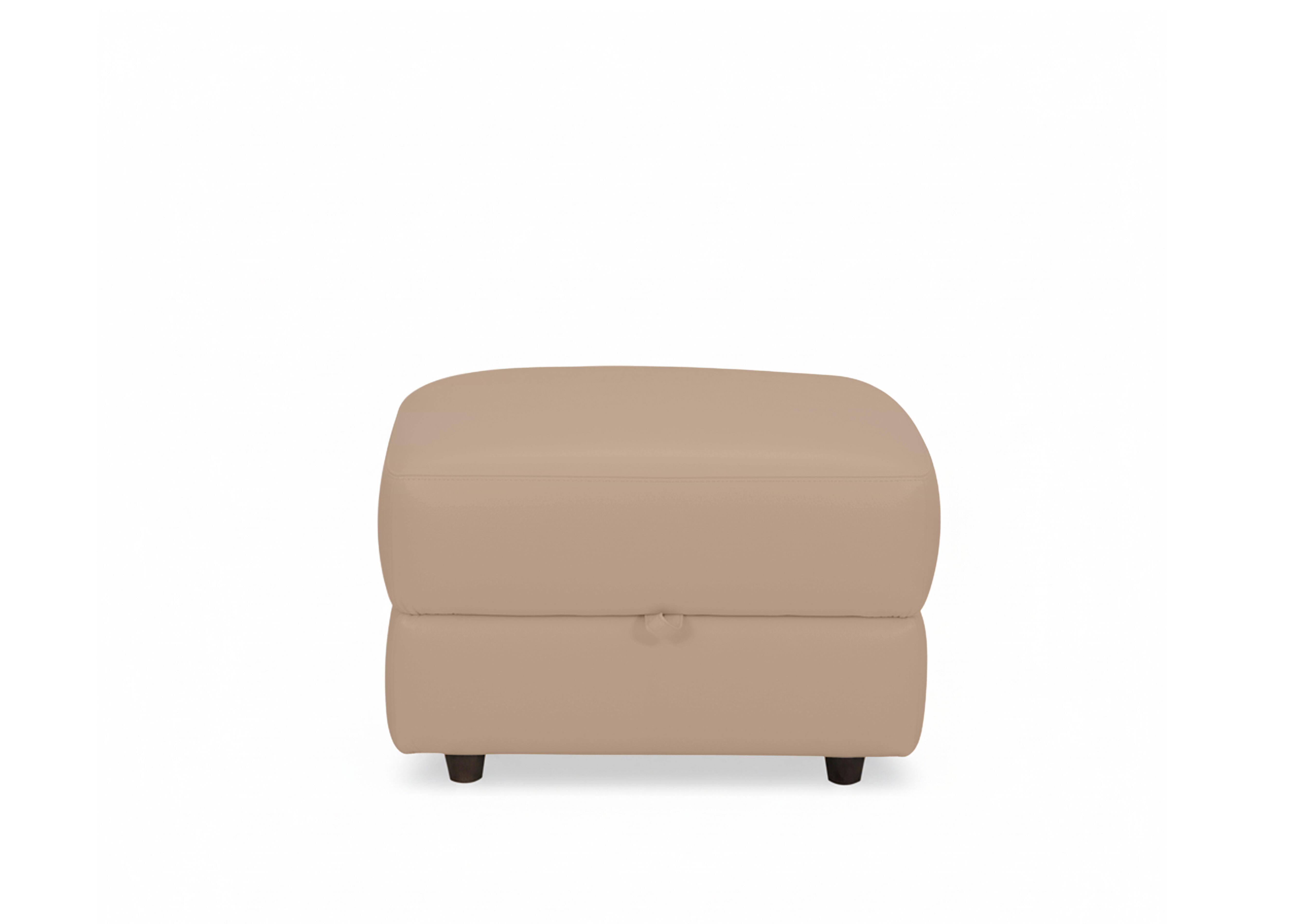 Nest Small Leather Storage Footstool in Nc-8475 Nude on Furniture Village