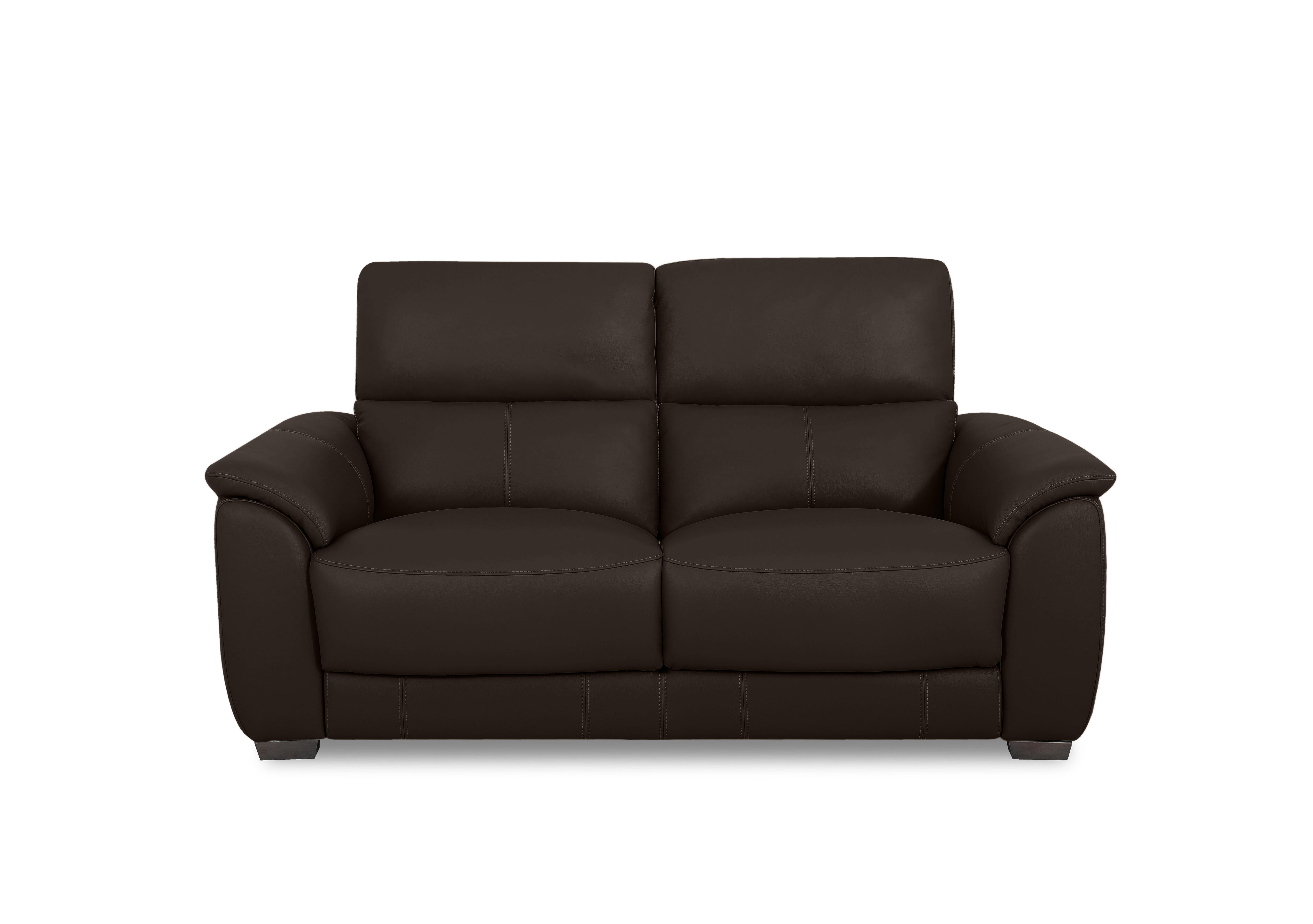 Saffron Leather 2 Seater Sofa in Bv-1748 Dark Chocolate on Furniture Village