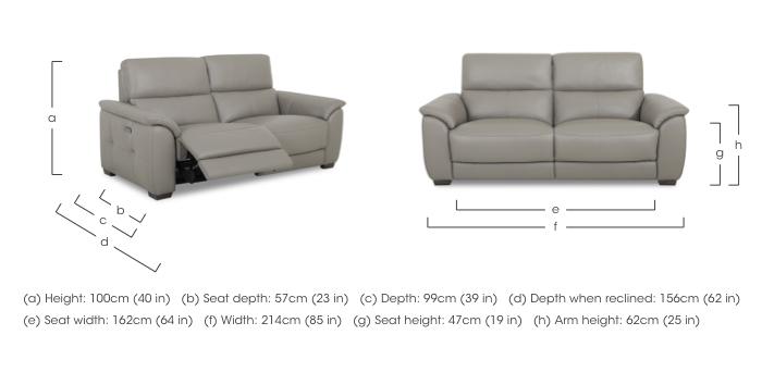 Saffron Large Leather 3 Seater Sofa in  on Furniture Village