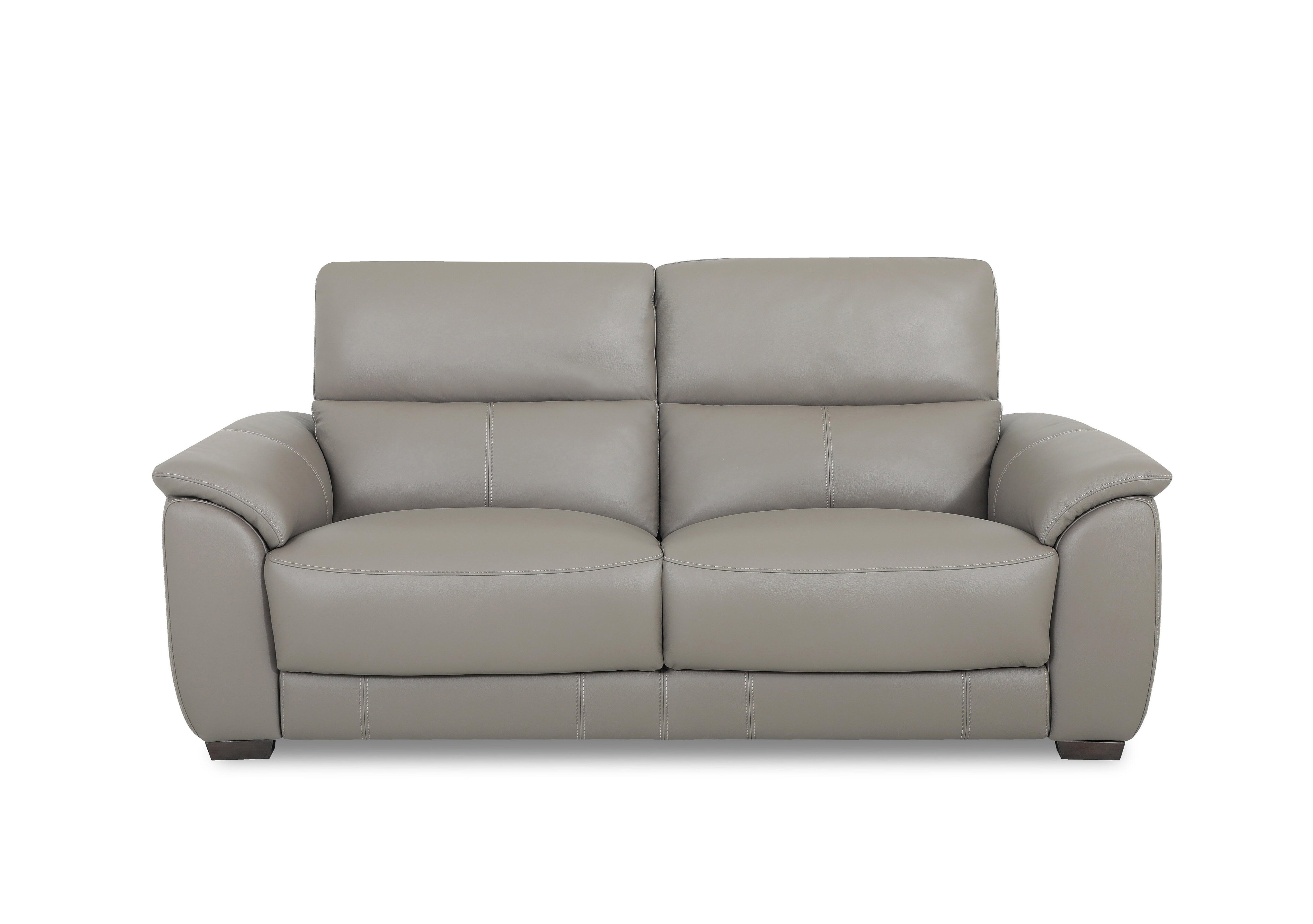 Saffron Large Leather 3 Seater Sofa in Bv-042e Elephant on Furniture Village
