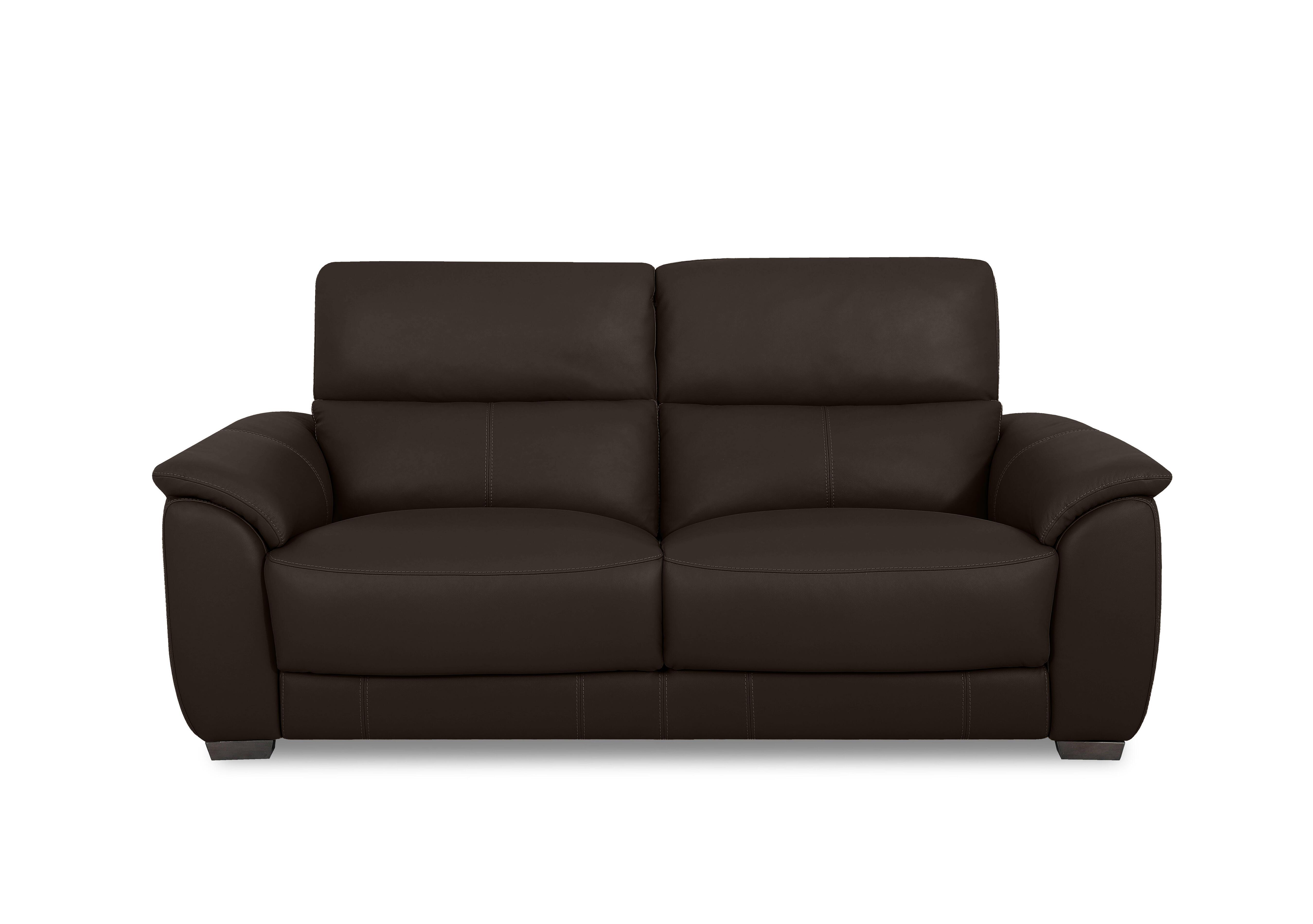 Saffron Large Leather 3 Seater Sofa in Bv-1748 Dark Chocolate on Furniture Village