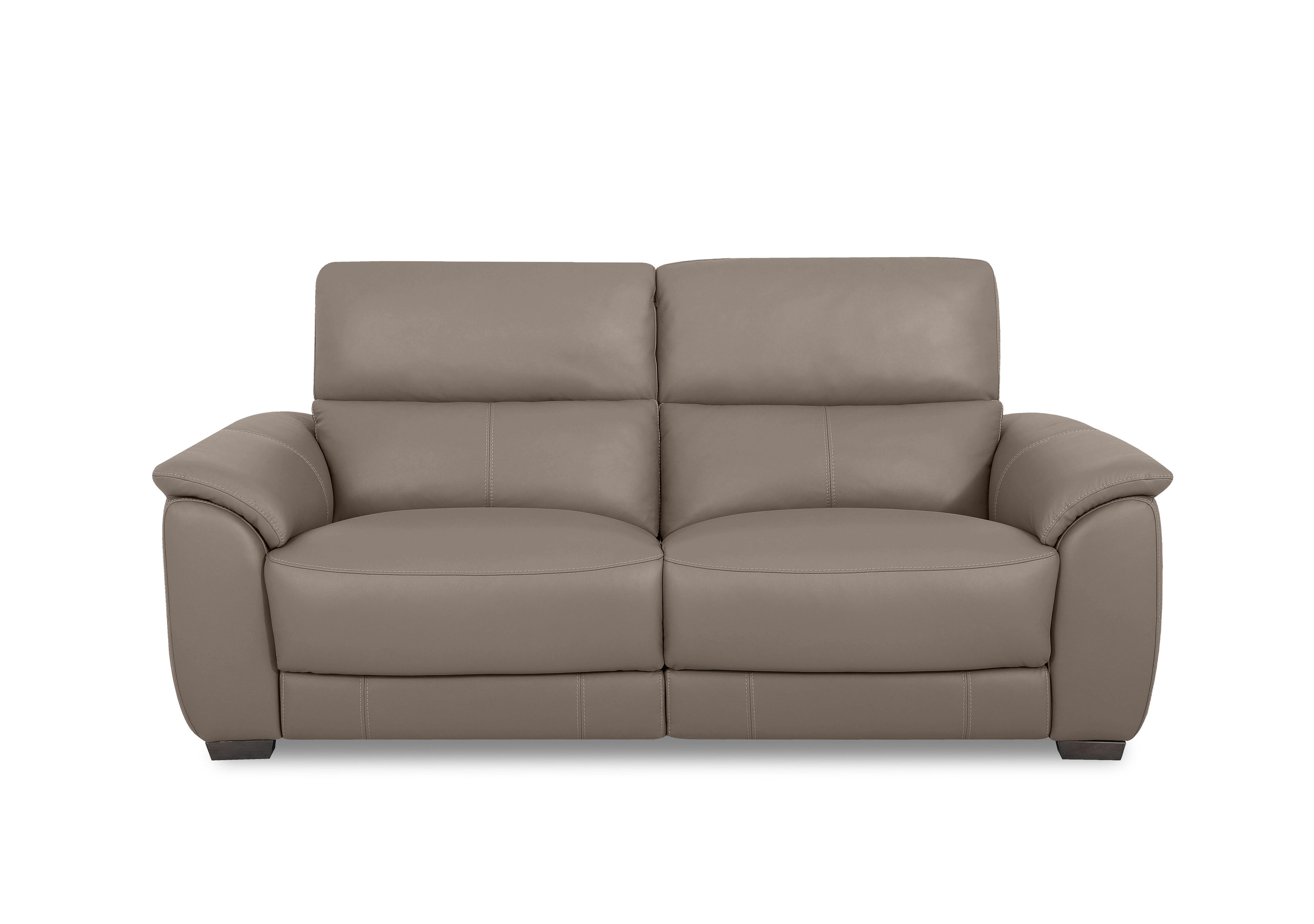 Saffron Large Leather 3 Seater Sofa in Bv-513e Pine Bark on Furniture Village