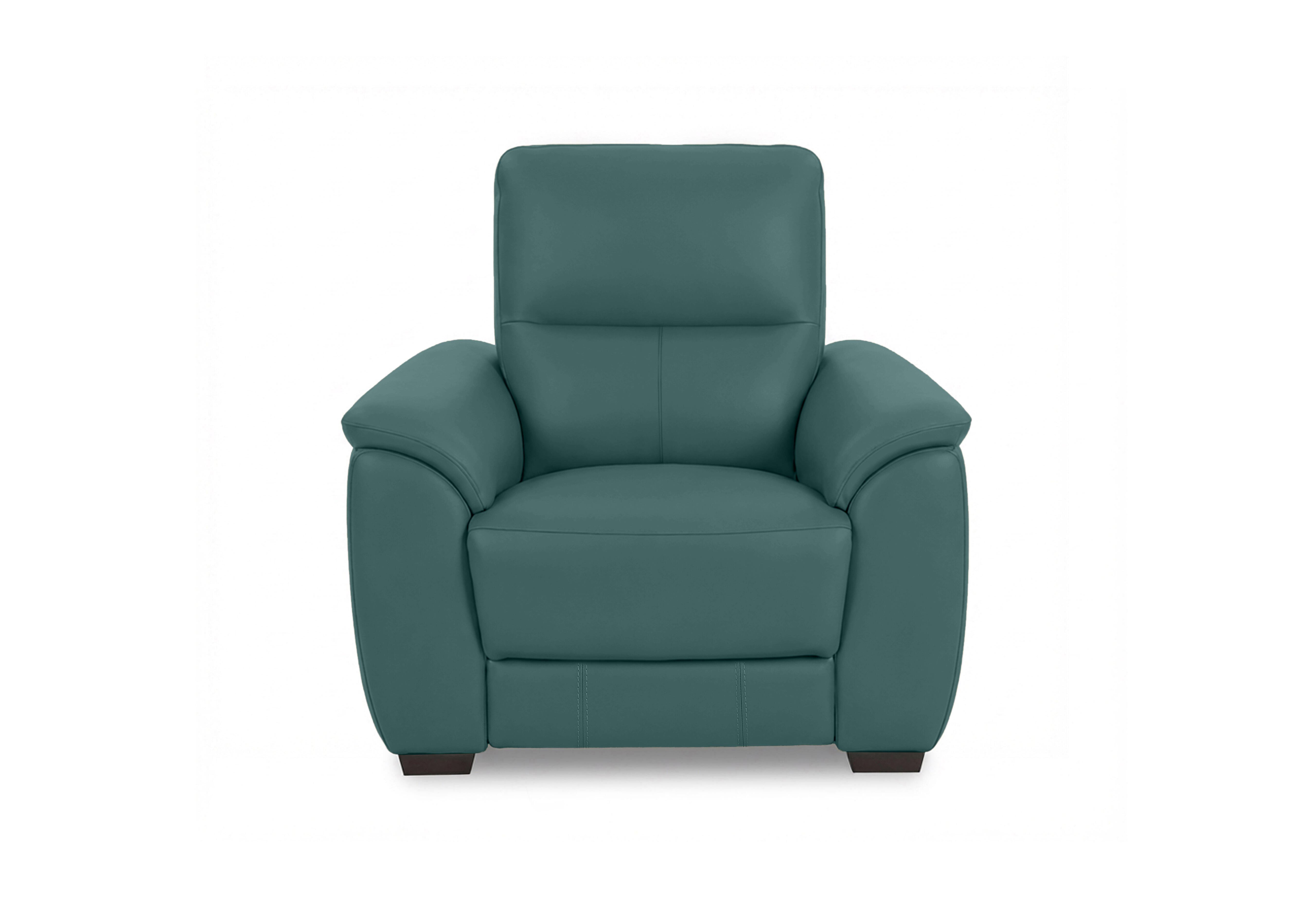 Saffron Leather Chair in Bv-301e Lake Green on Furniture Village
