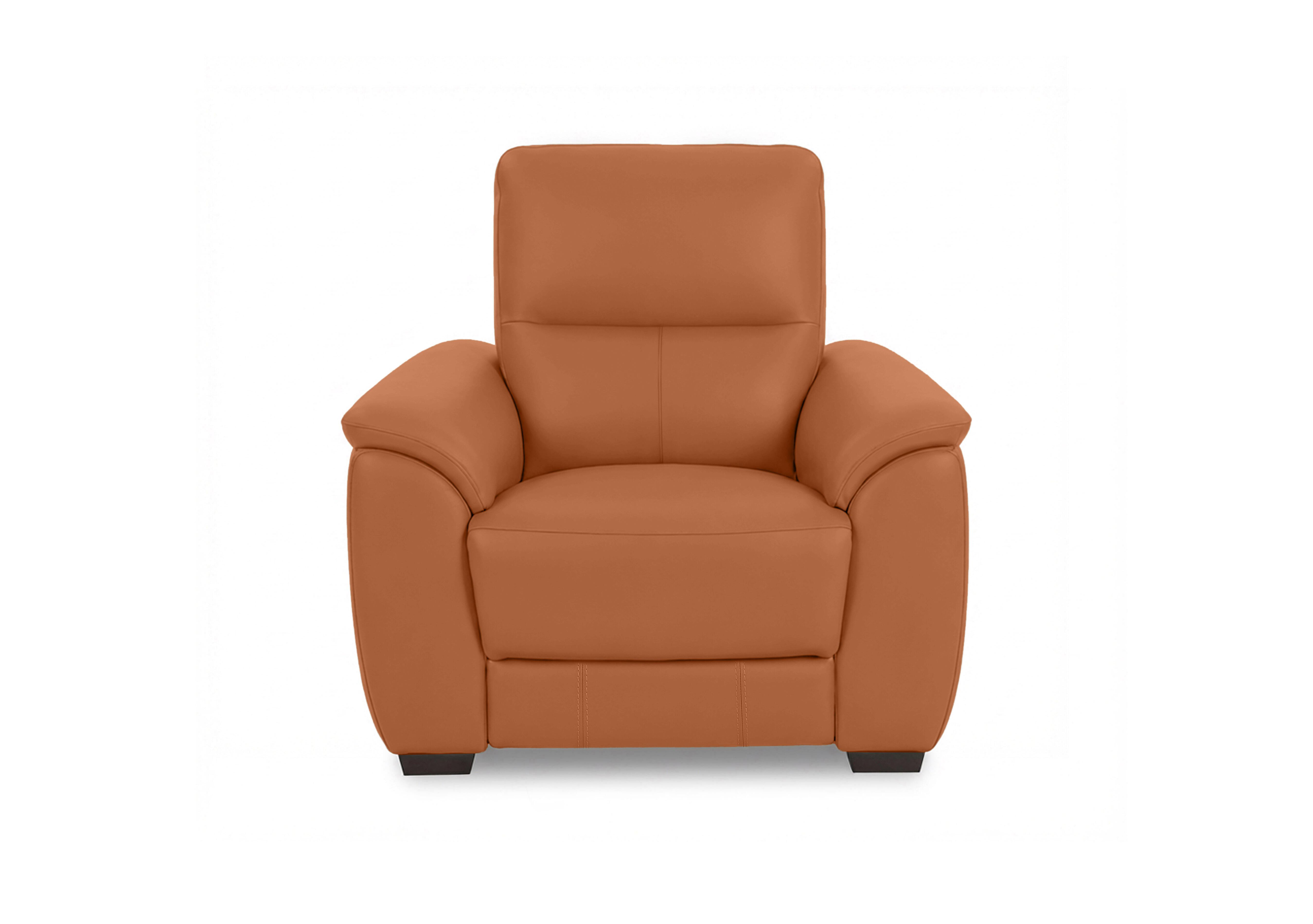 Saffron Leather Chair in Bv-334e Pecan Brown on Furniture Village