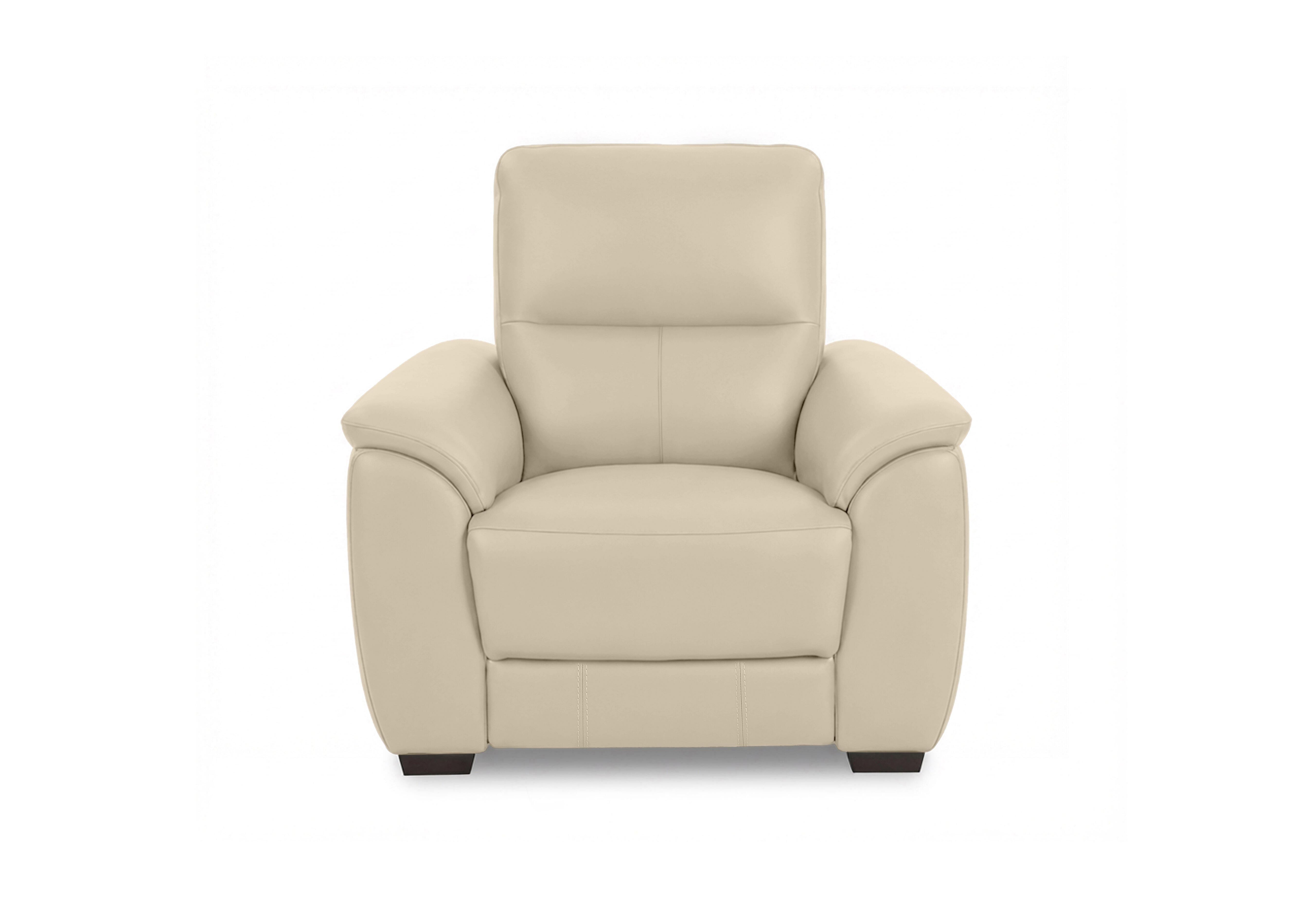 Saffron Leather Chair in Bv-862c Bisque on Furniture Village