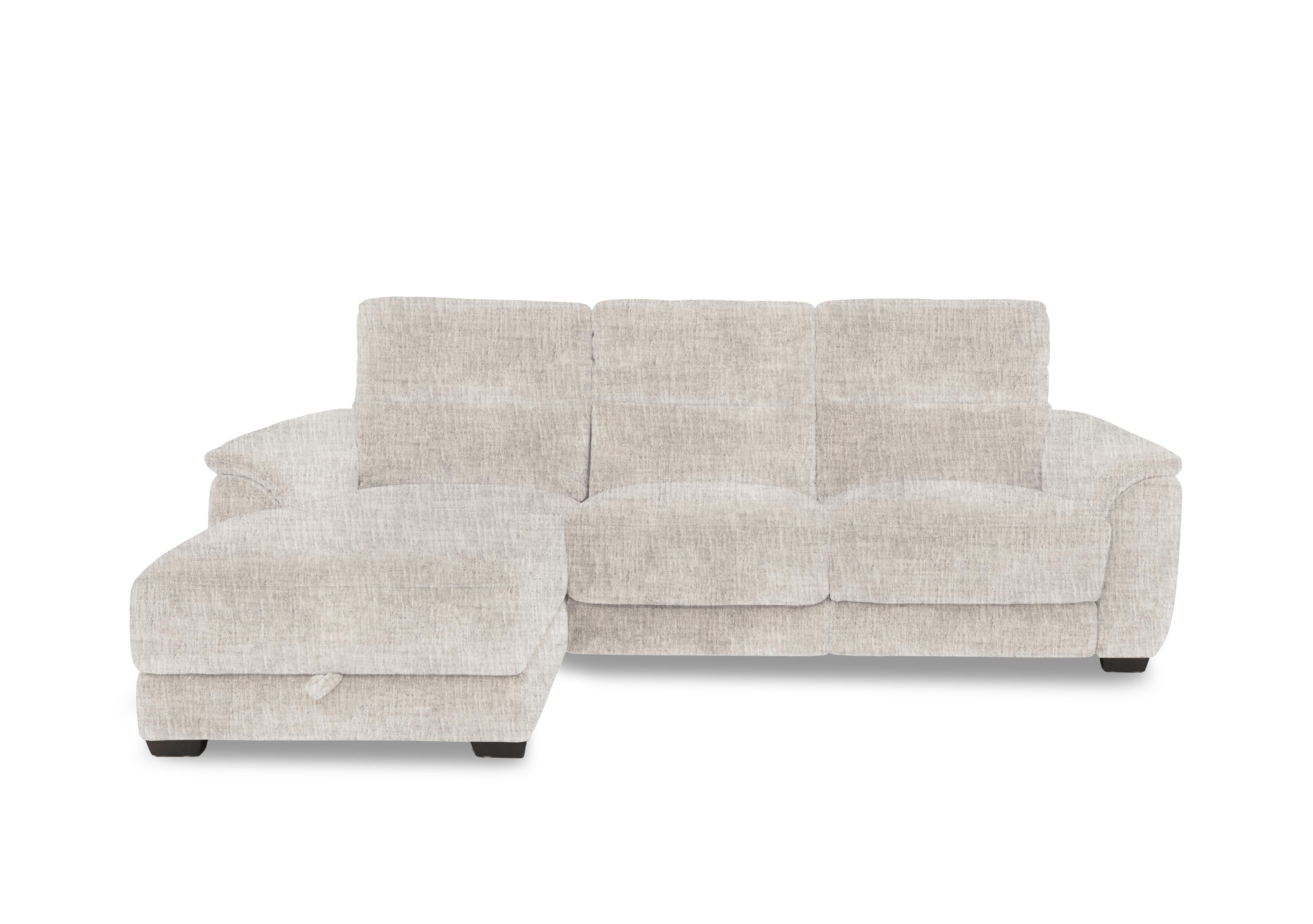 Saffron Fabric 3 Seater Sofa with Storage Chaise End in Fab-Mga-R04 Beige on Furniture Village