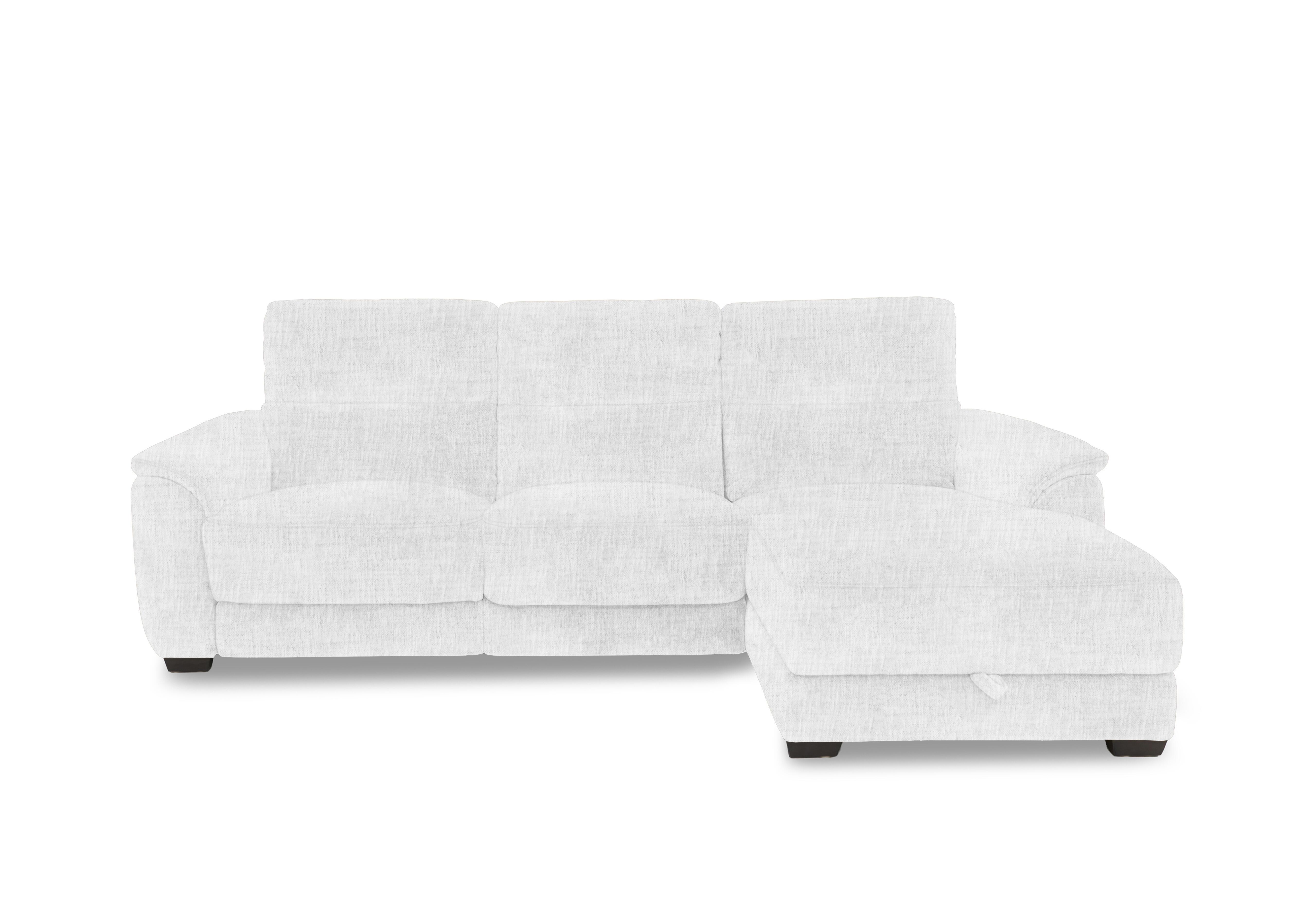 Saffron Fabric 3 Seater Sofa with Storage Chaise End in Fab-Mga-R06 Silver Green on Furniture Village