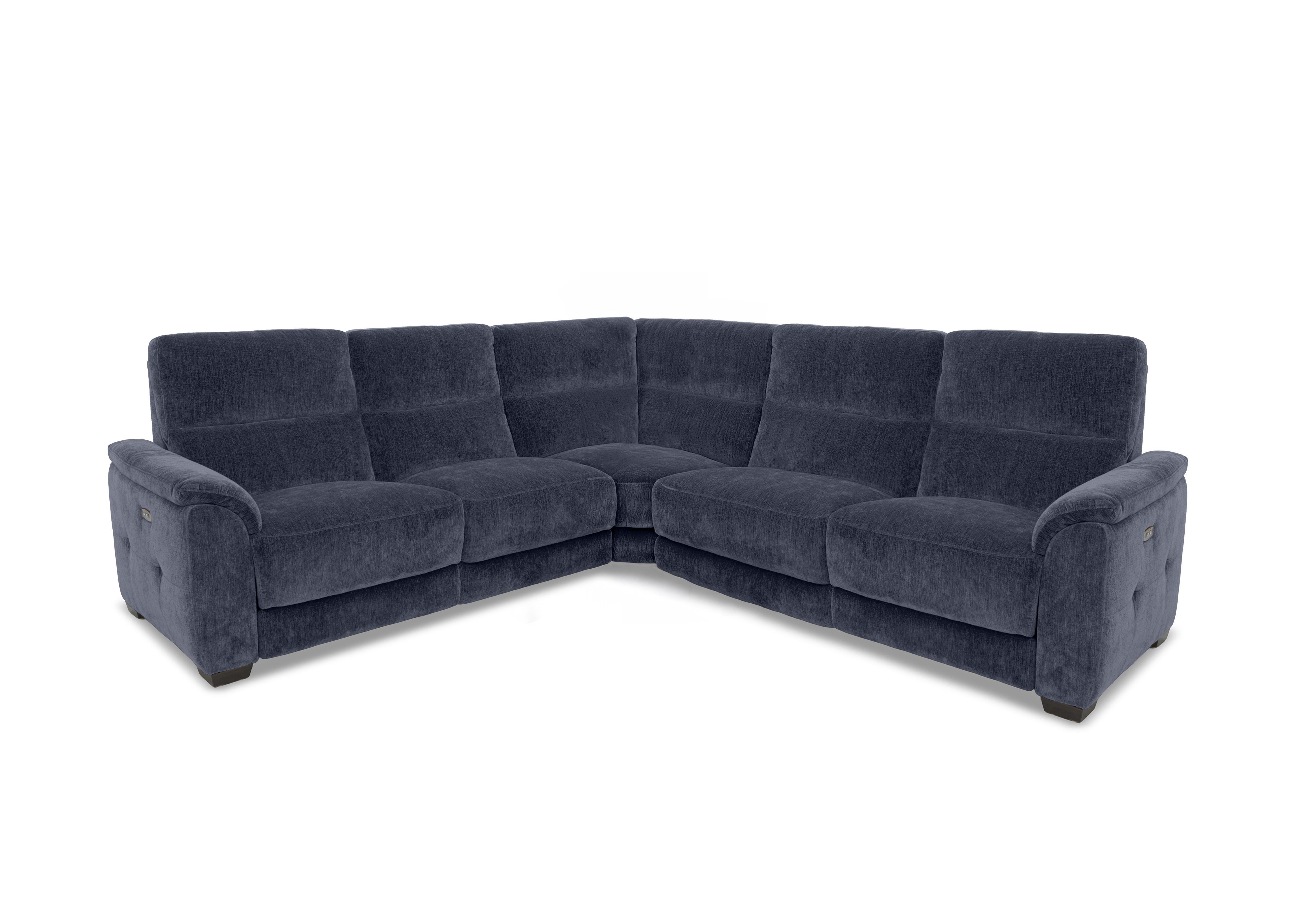 Saffron Large Fabric Corner Sofa in Fab-Crn-R101 Ink on Furniture Village