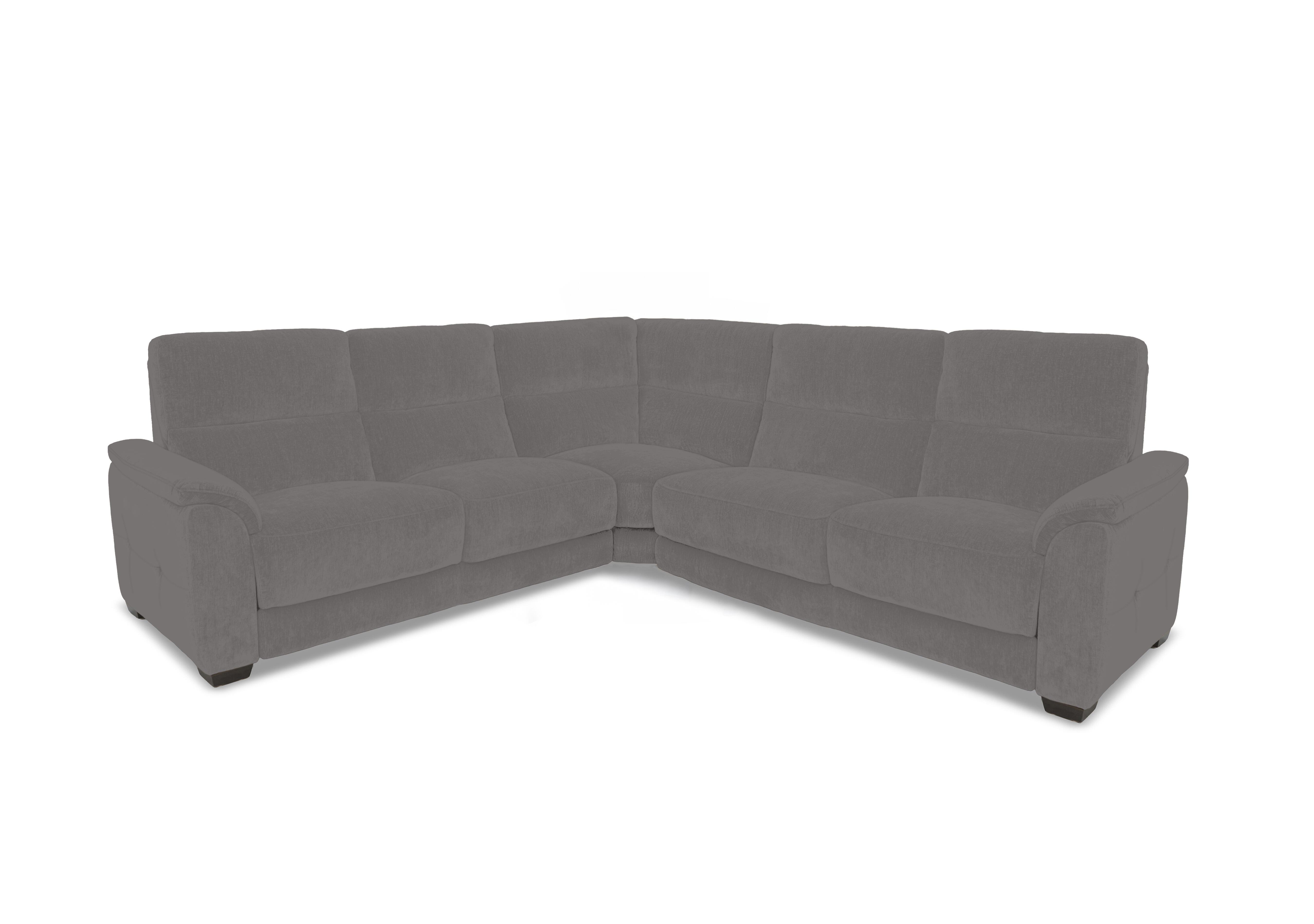 Saffron Large Fabric Corner Sofa in Fab-Dab-R02 Steel Grey on Furniture Village