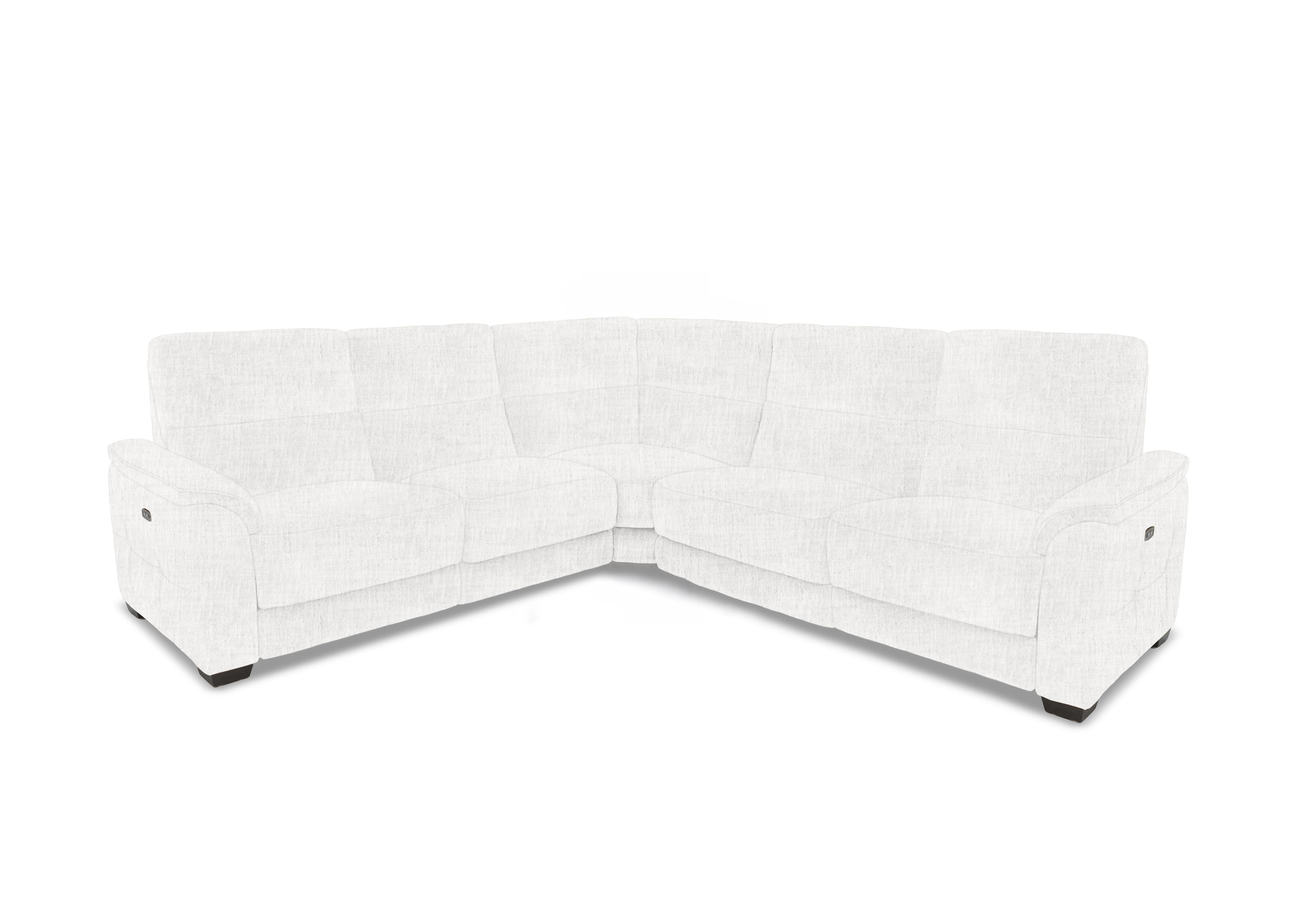Saffron Large Fabric Corner Sofa in Fab-Mga-R03 Frost on Furniture Village