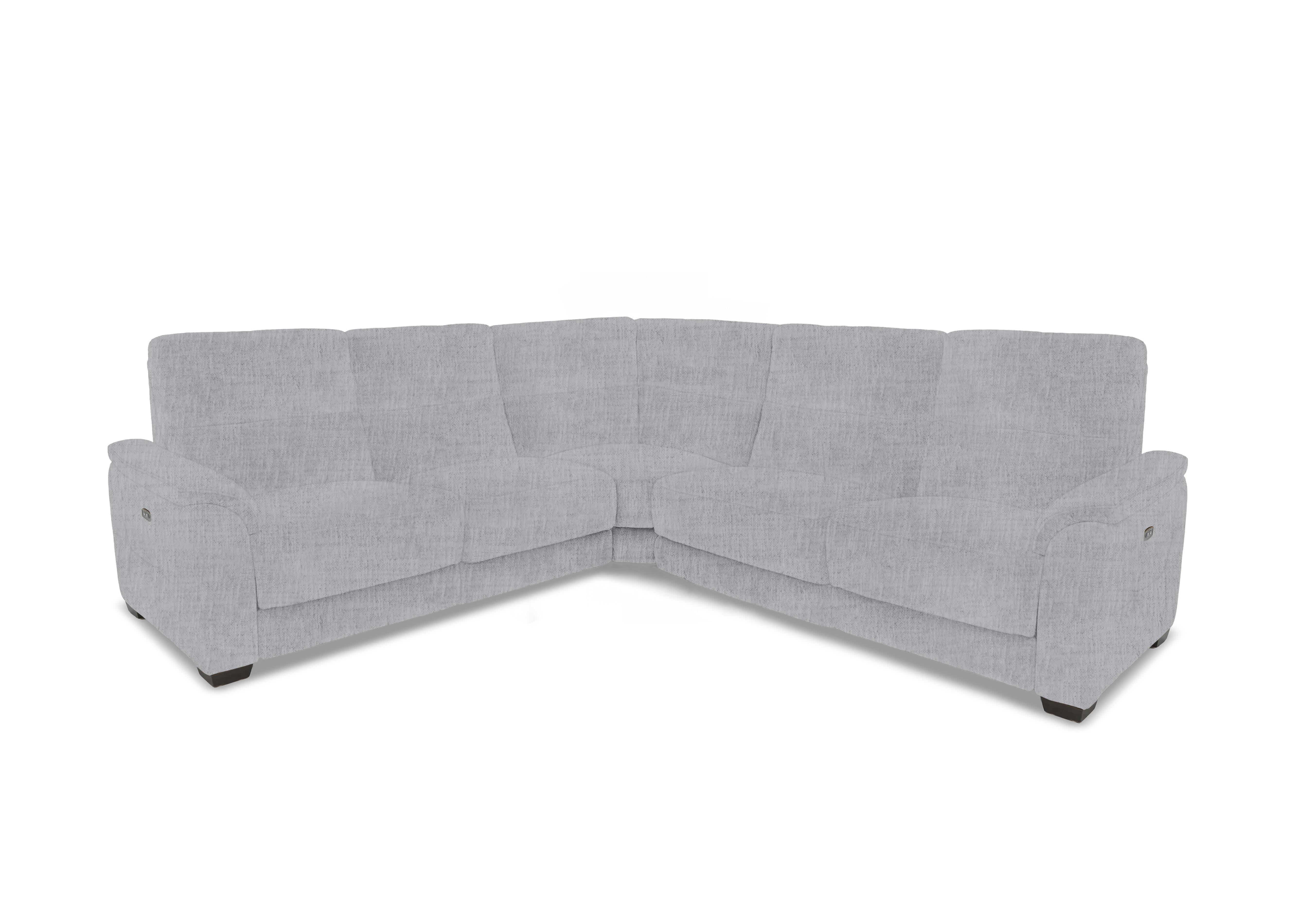 Saffron Large Fabric Corner Sofa in Fab-Mga-R09 Dove Grey on Furniture Village