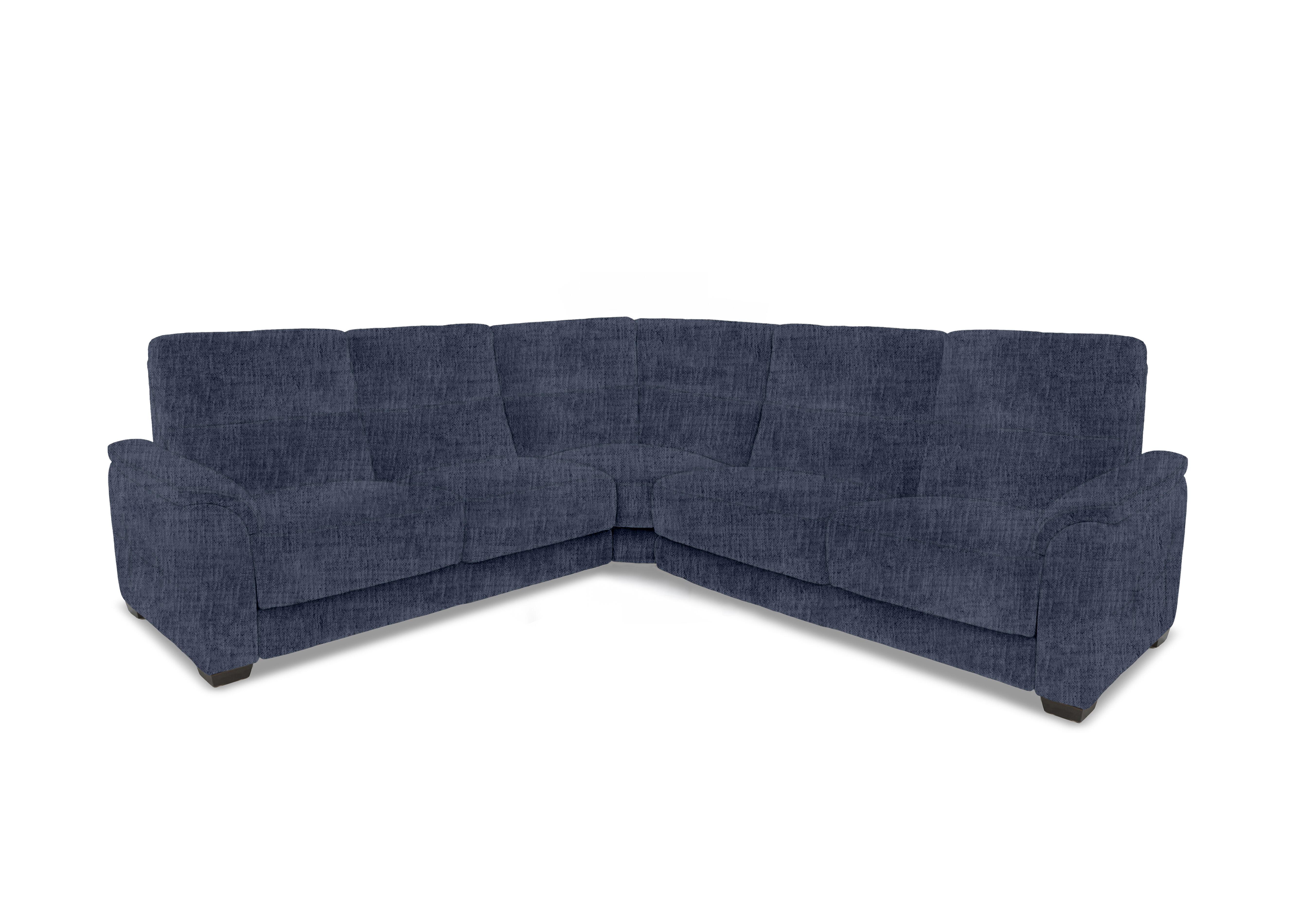 Saffron Large Fabric Corner Sofa in Fab-Mga-R10 Dark Denim on Furniture Village