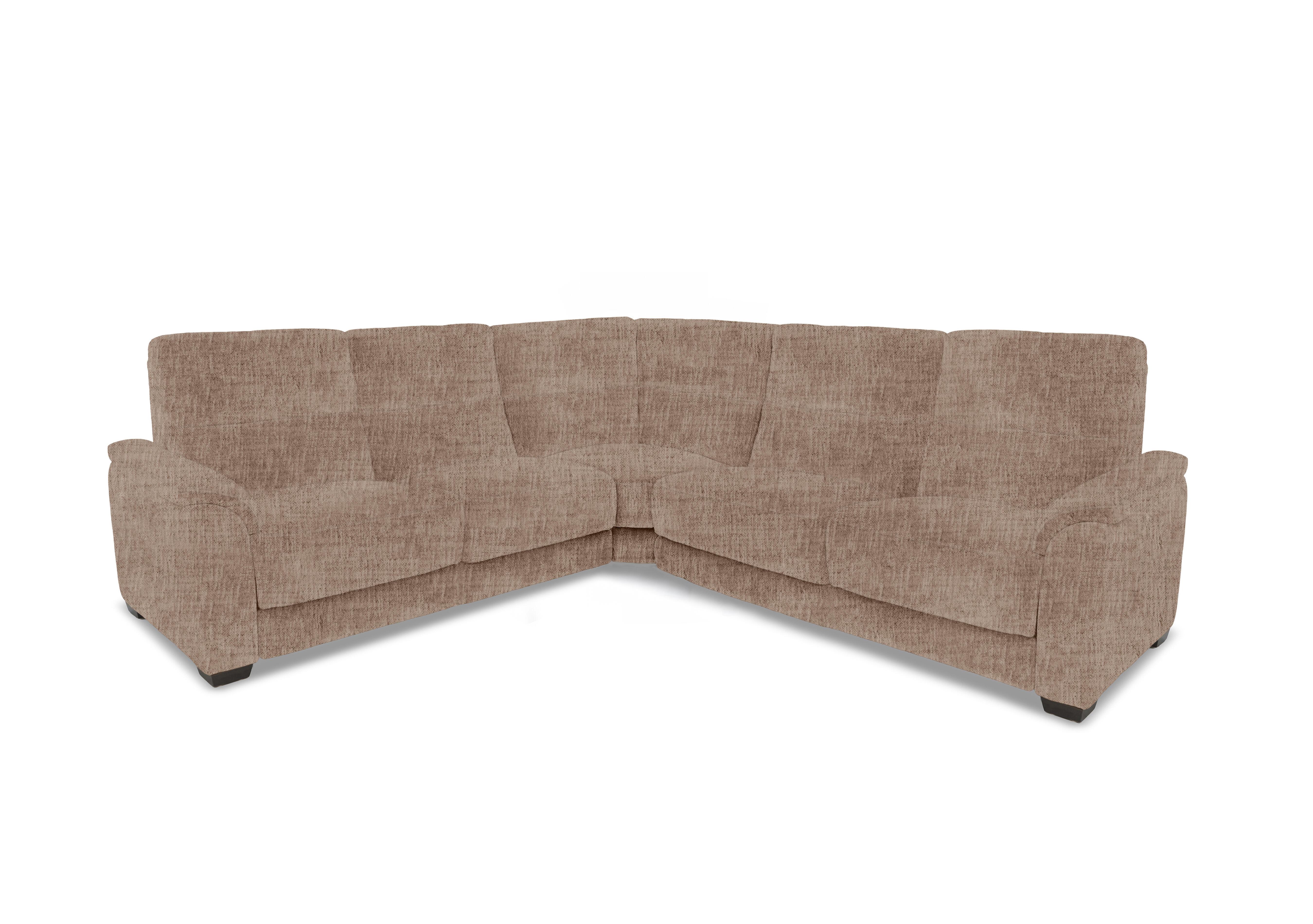 Saffron Large Fabric Corner Sofa in Fab-Mga-R13 Light Brown on Furniture Village