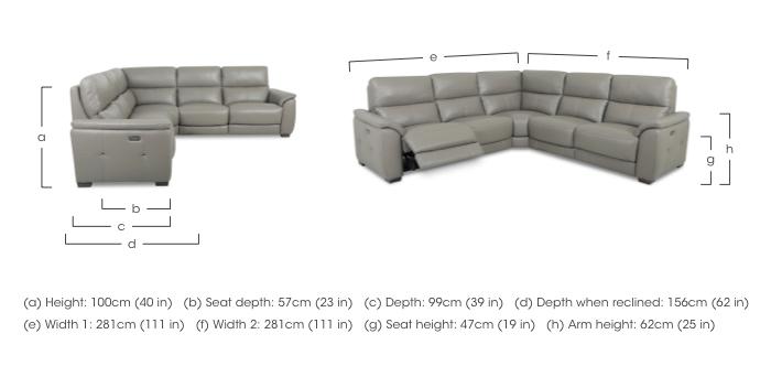 Saffron Large Leather Corner Sofa in  on Furniture Village