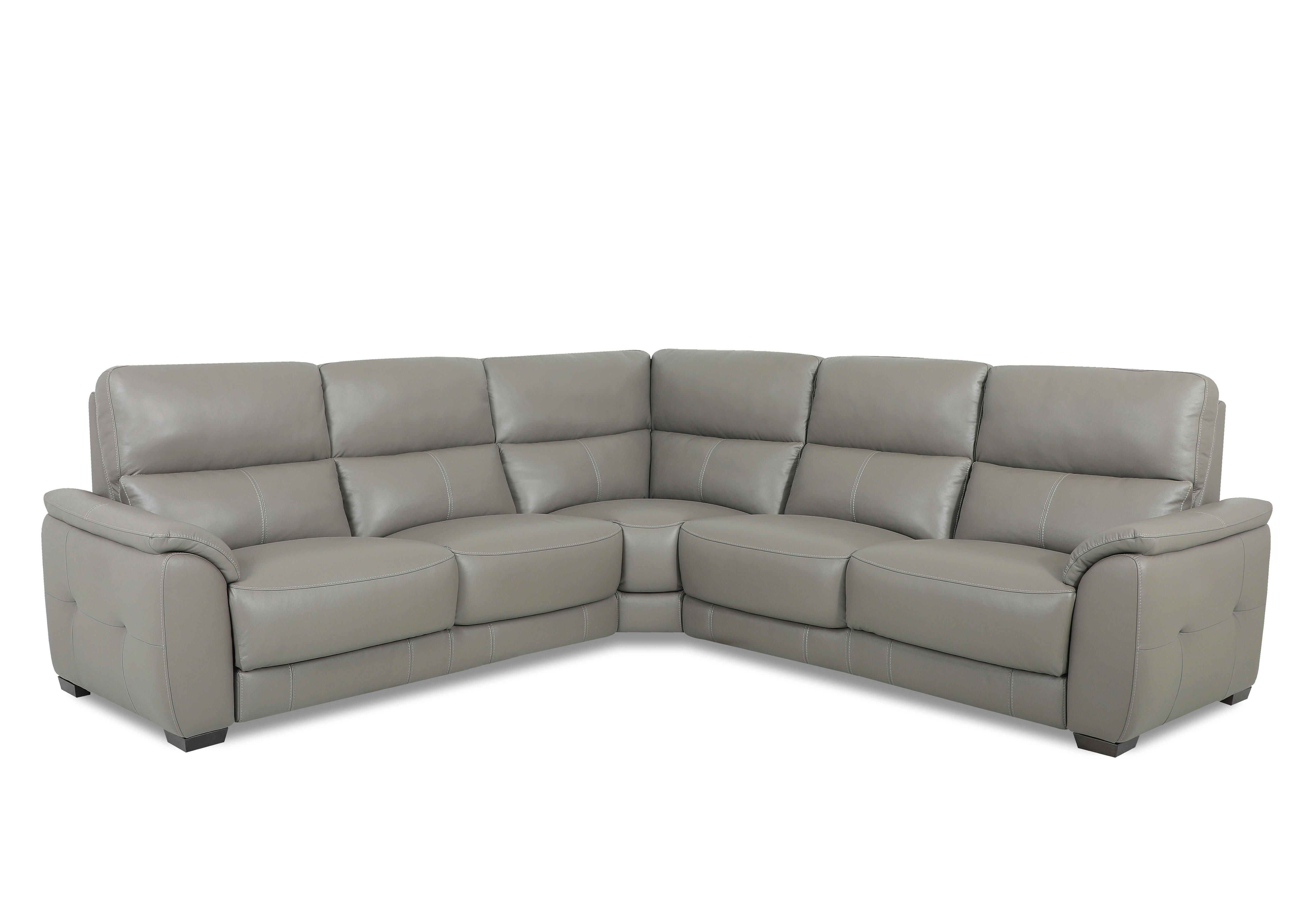 Saffron Large Leather Corner Sofa in Bv-042e Elephant on Furniture Village