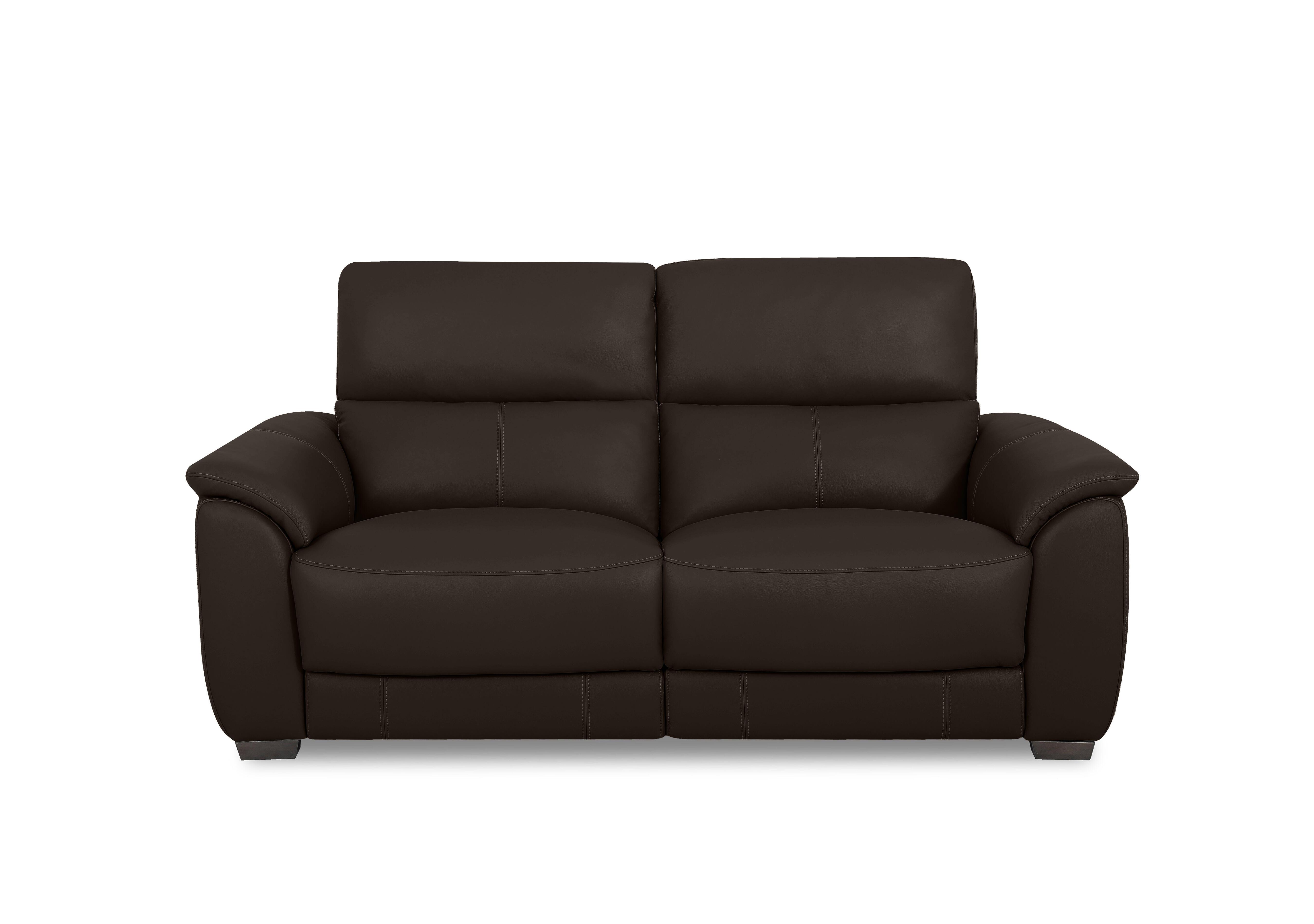 Saffron Leather 3 Seater Sofa in Bv-1748 Dark Chocolate on Furniture Village