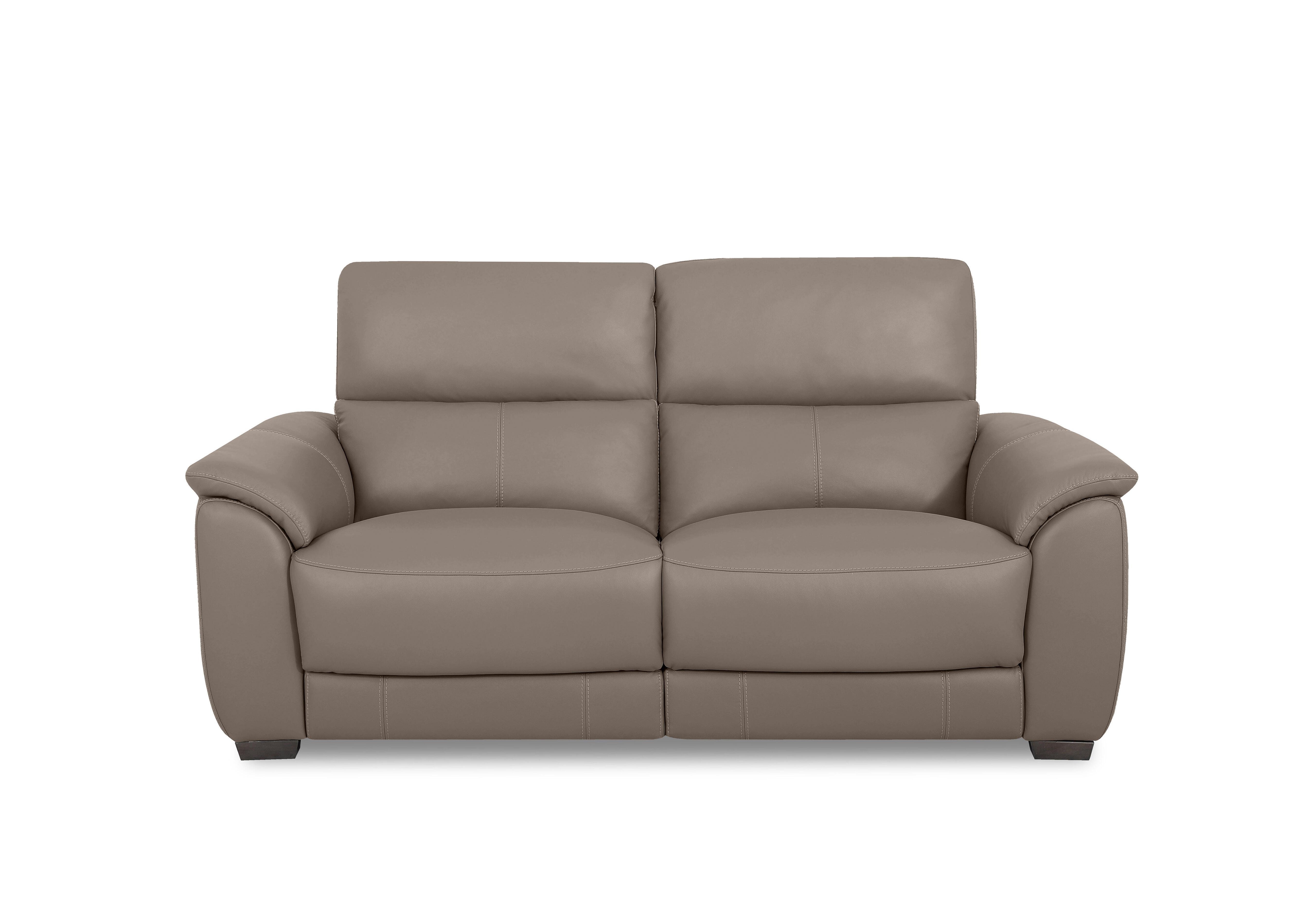 Saffron Leather 3 Seater Sofa in Bv-513e Pine Bark on Furniture Village
