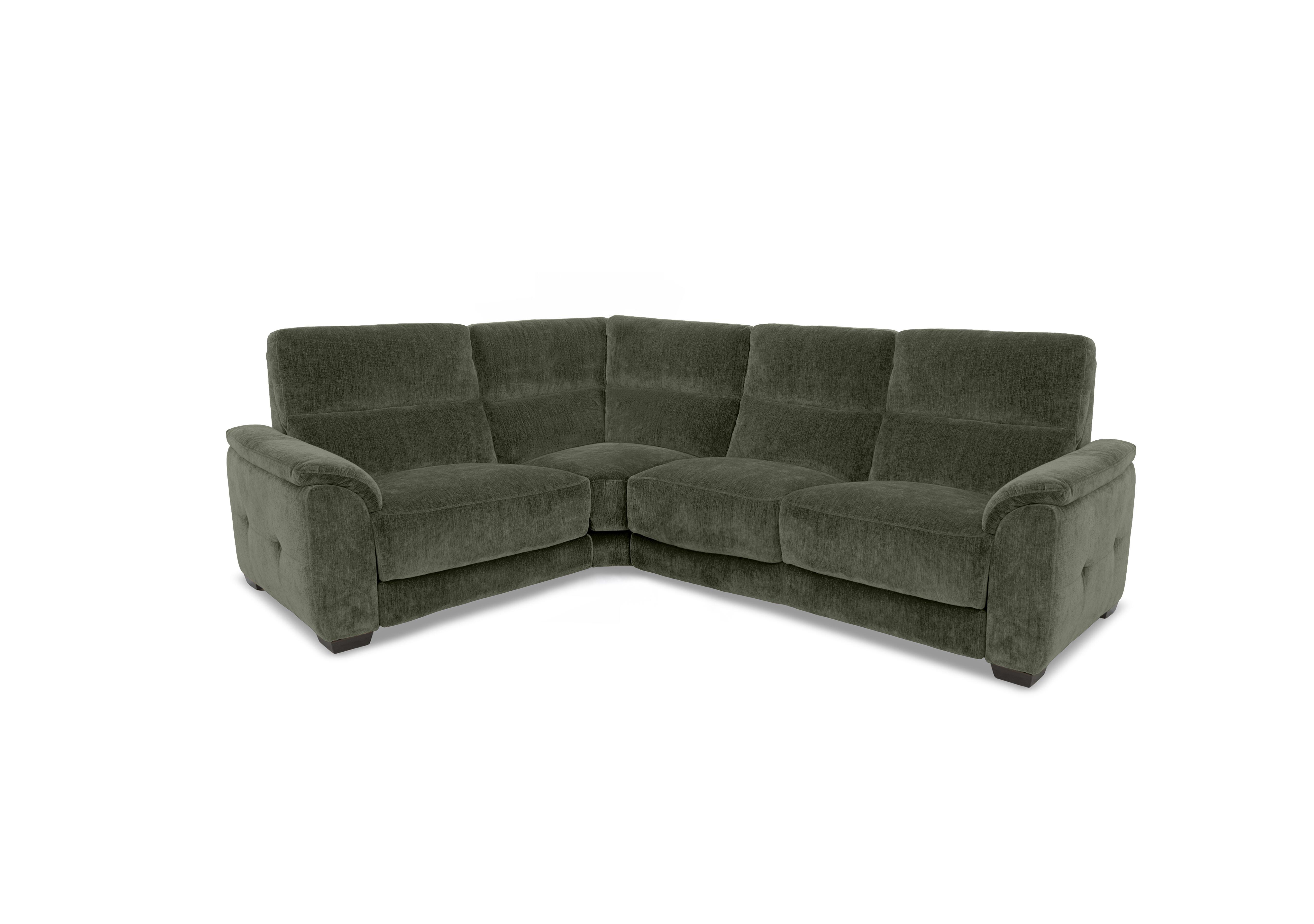Saffron Small Fabric Corner Sofa in Fab-Crn-R353 Forrest Green on Furniture Village