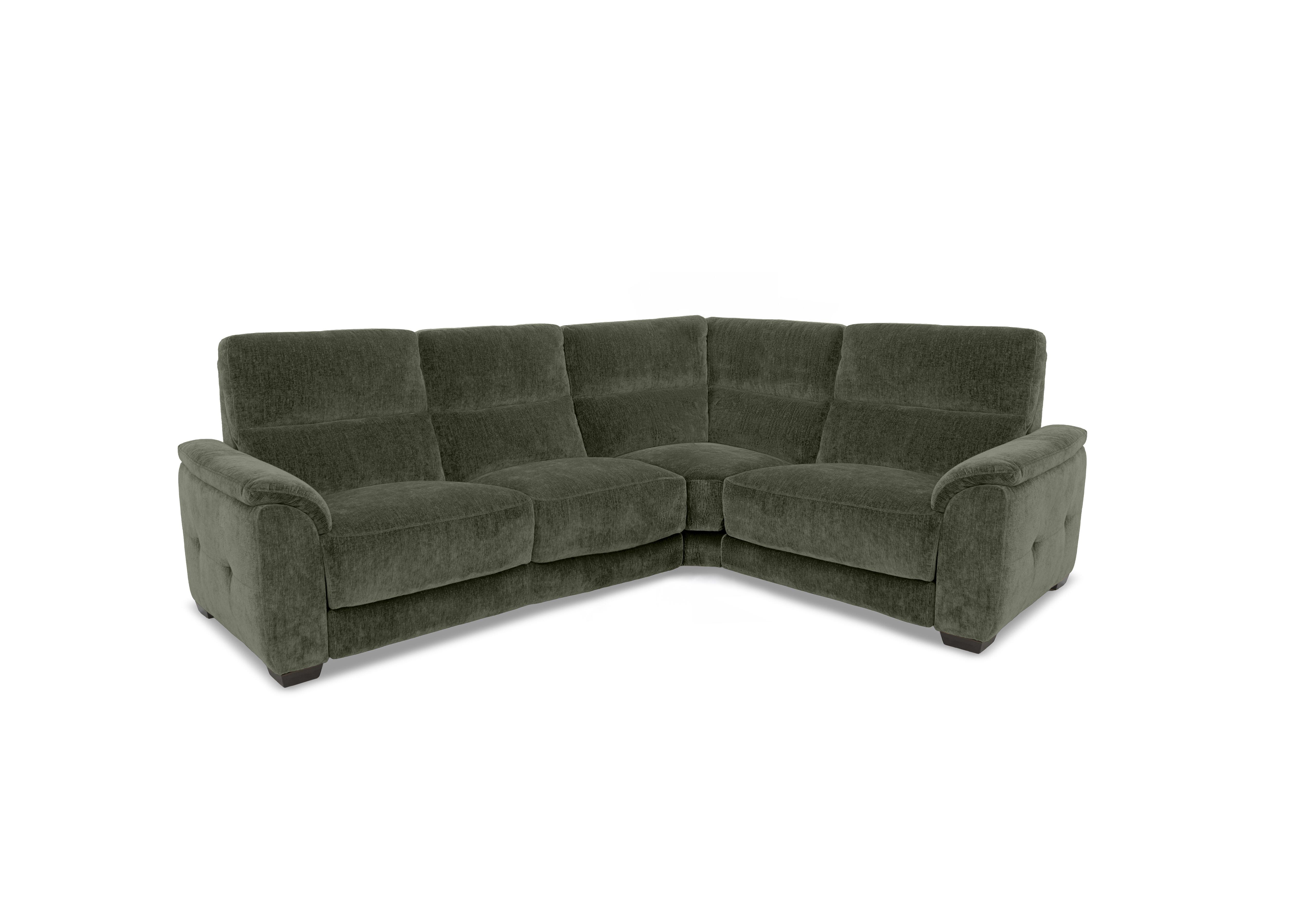 Saffron Small Fabric Corner Sofa in Fab-Crn-R353 Forrest Green on Furniture Village