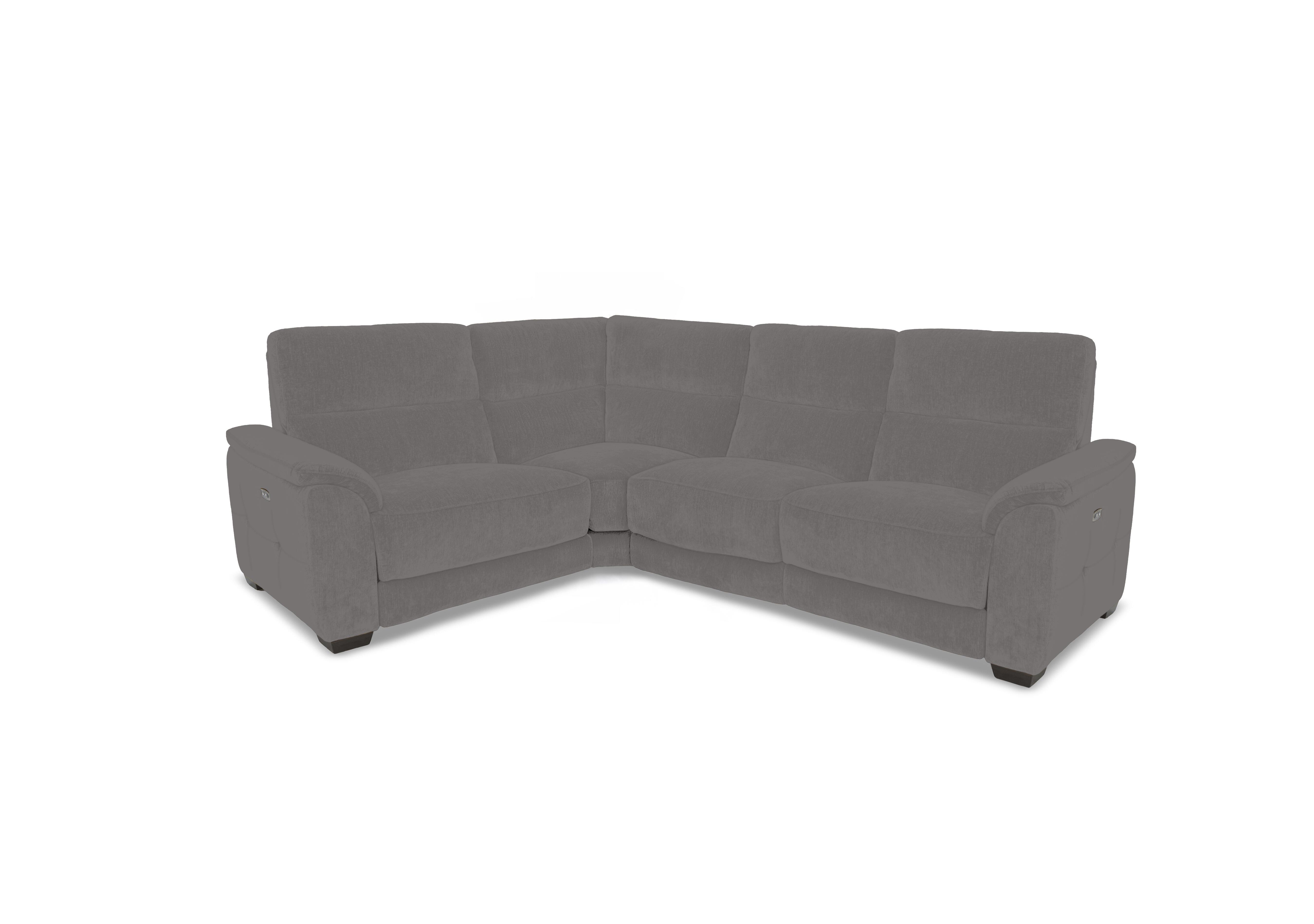Saffron Small Fabric Corner Sofa in Fab-Dab-R02 Steel Grey on Furniture Village