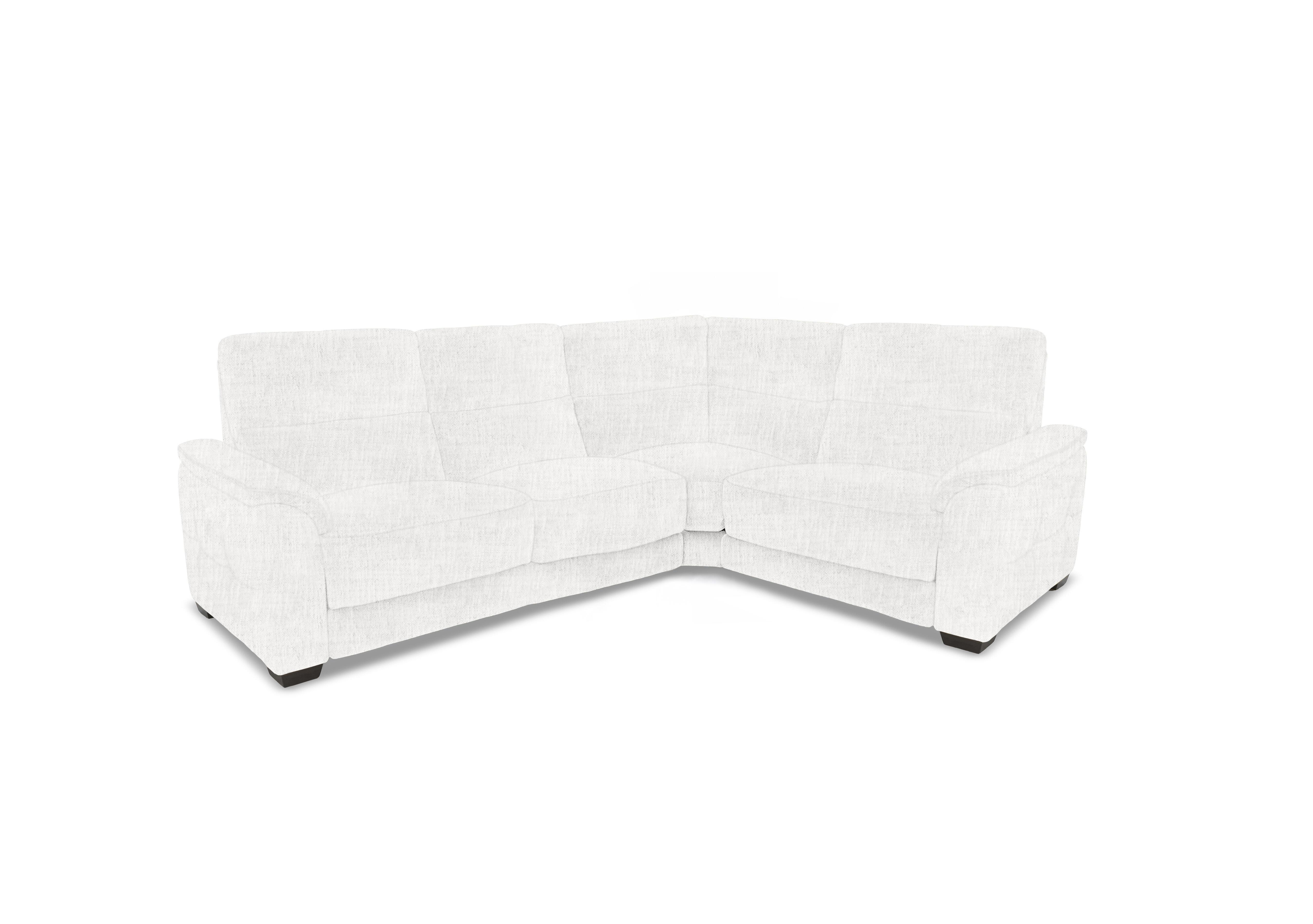 Saffron Small Fabric Corner Sofa in Fab-Mga-R03 Frost on Furniture Village