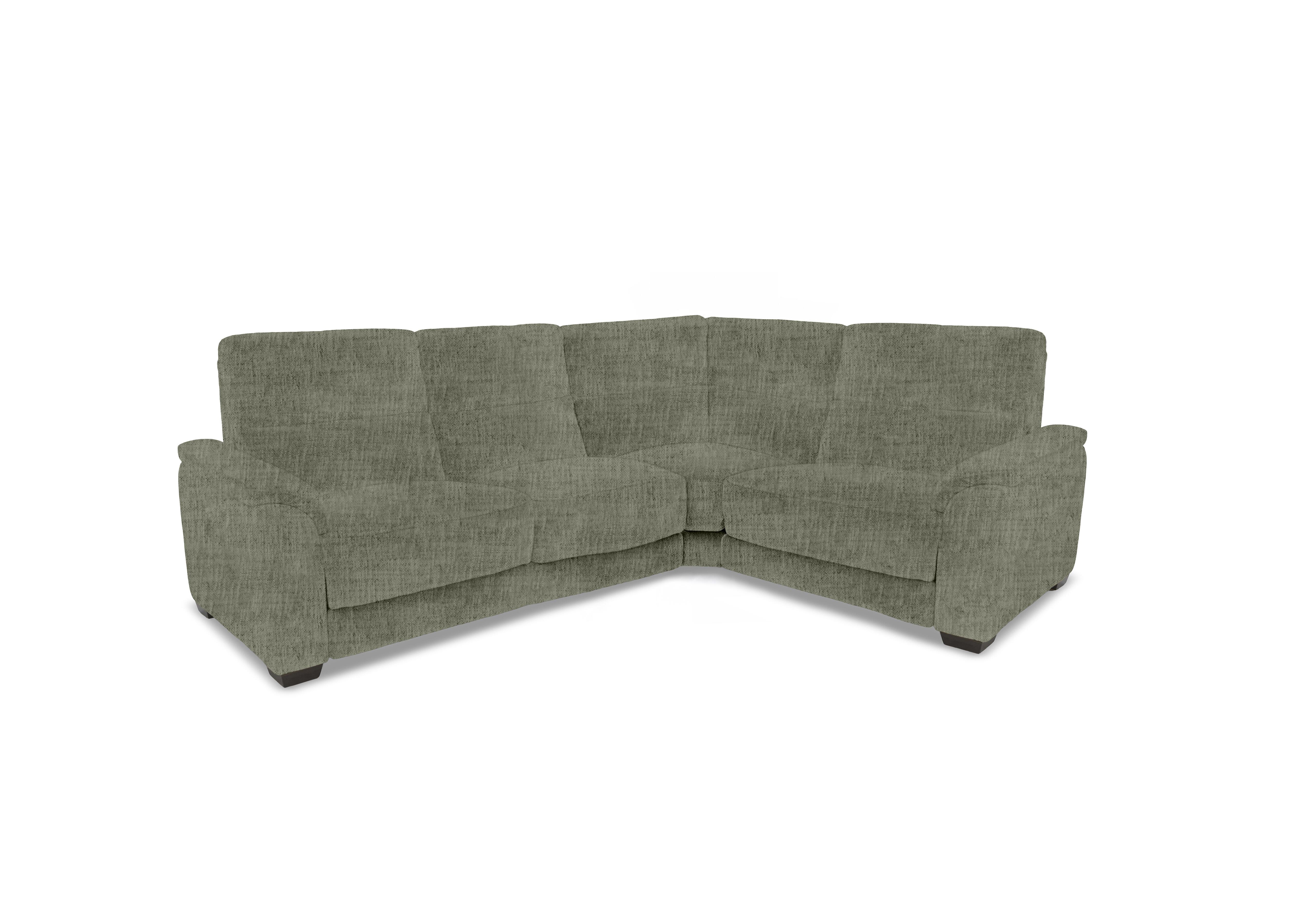 Saffron Small Fabric Corner Sofa in Fab-Mga-R11 Olive Green on Furniture Village