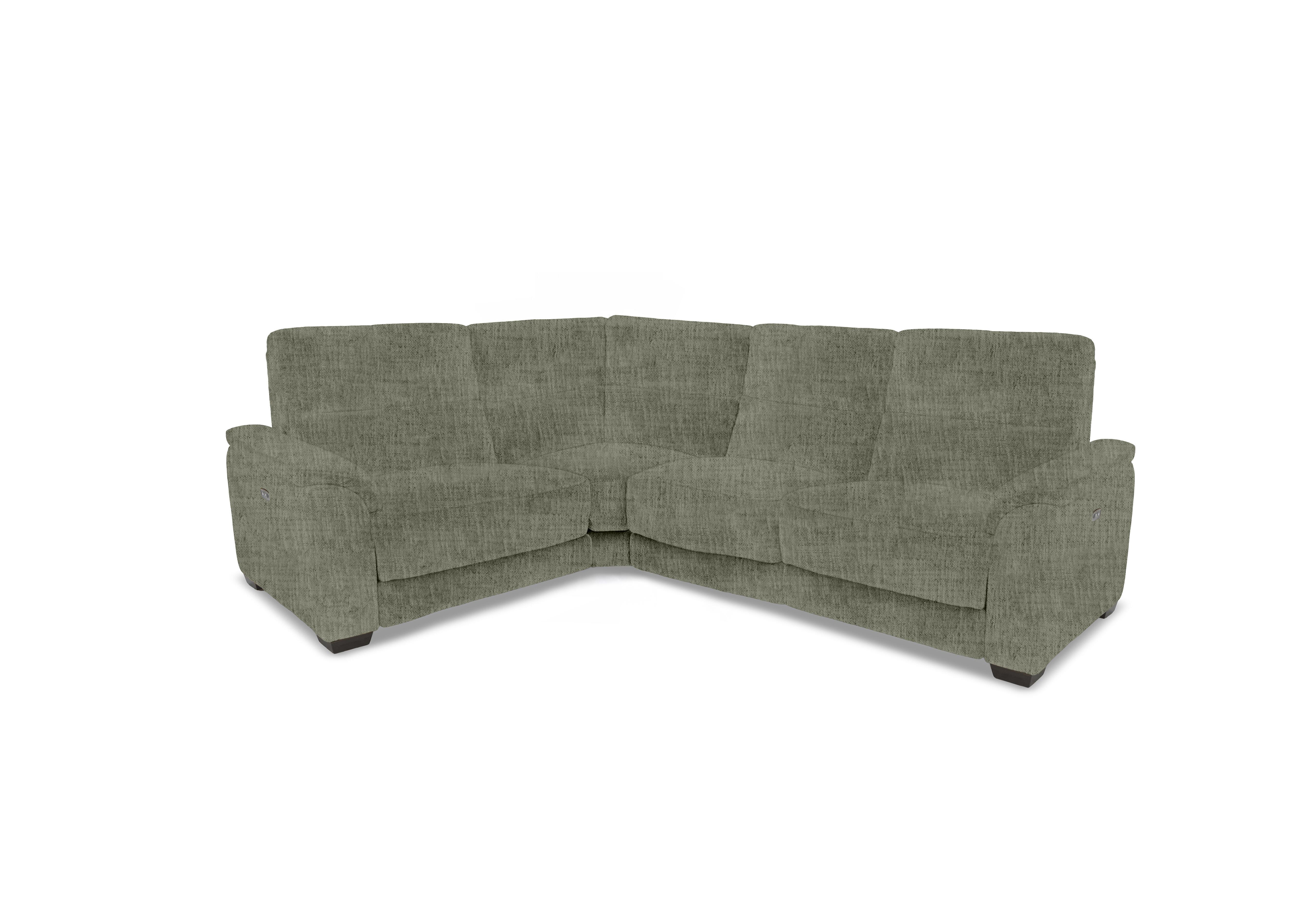 Saffron Small Fabric Corner Sofa in Fab-Mga-R11 Olive Green on Furniture Village