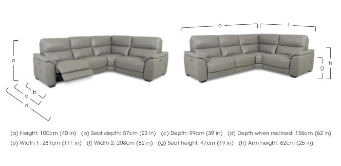 Saffron Small Leather Corner Sofa in  on Furniture Village