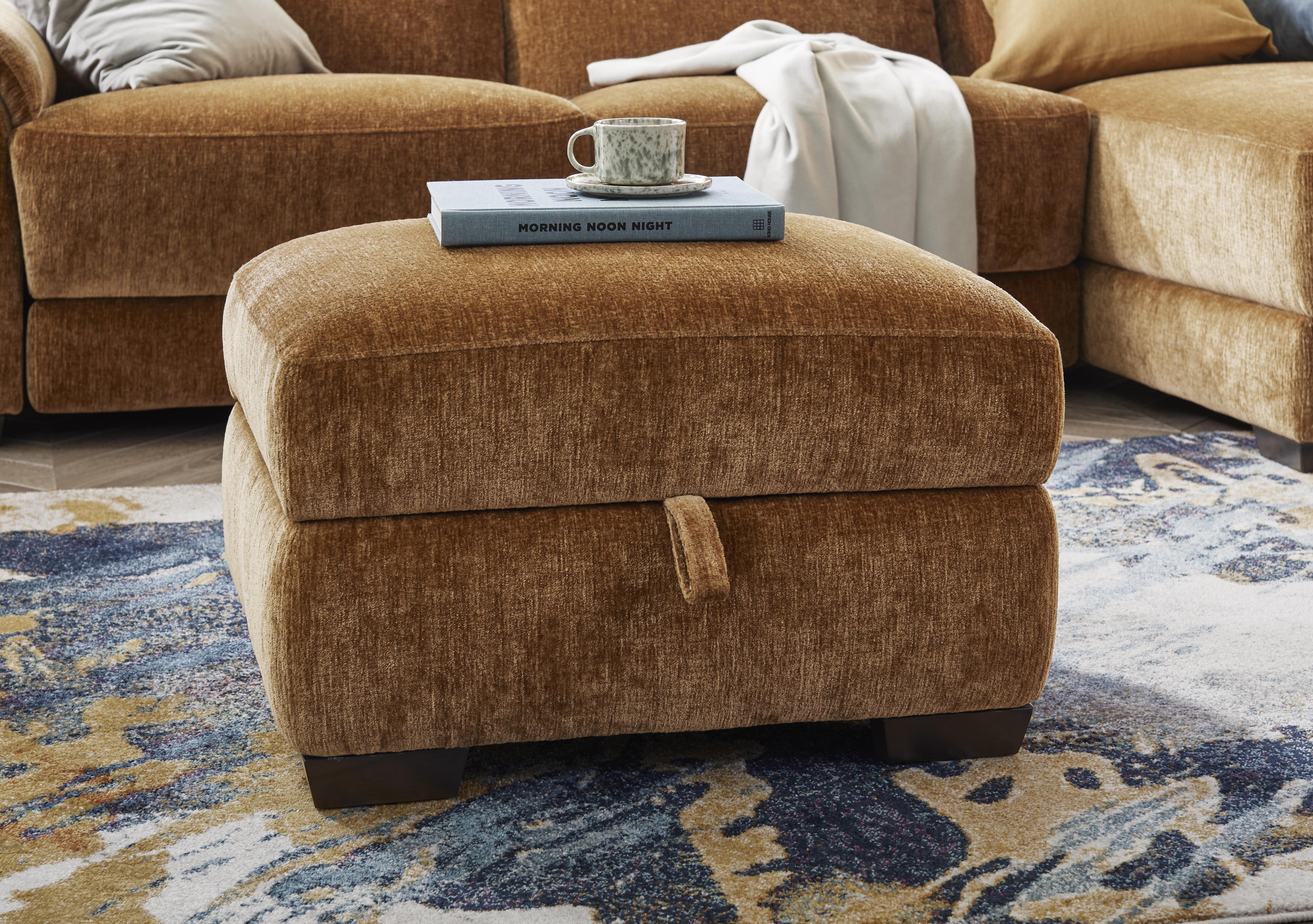 Saffron Fabric Storage Footstool in  on Furniture Village