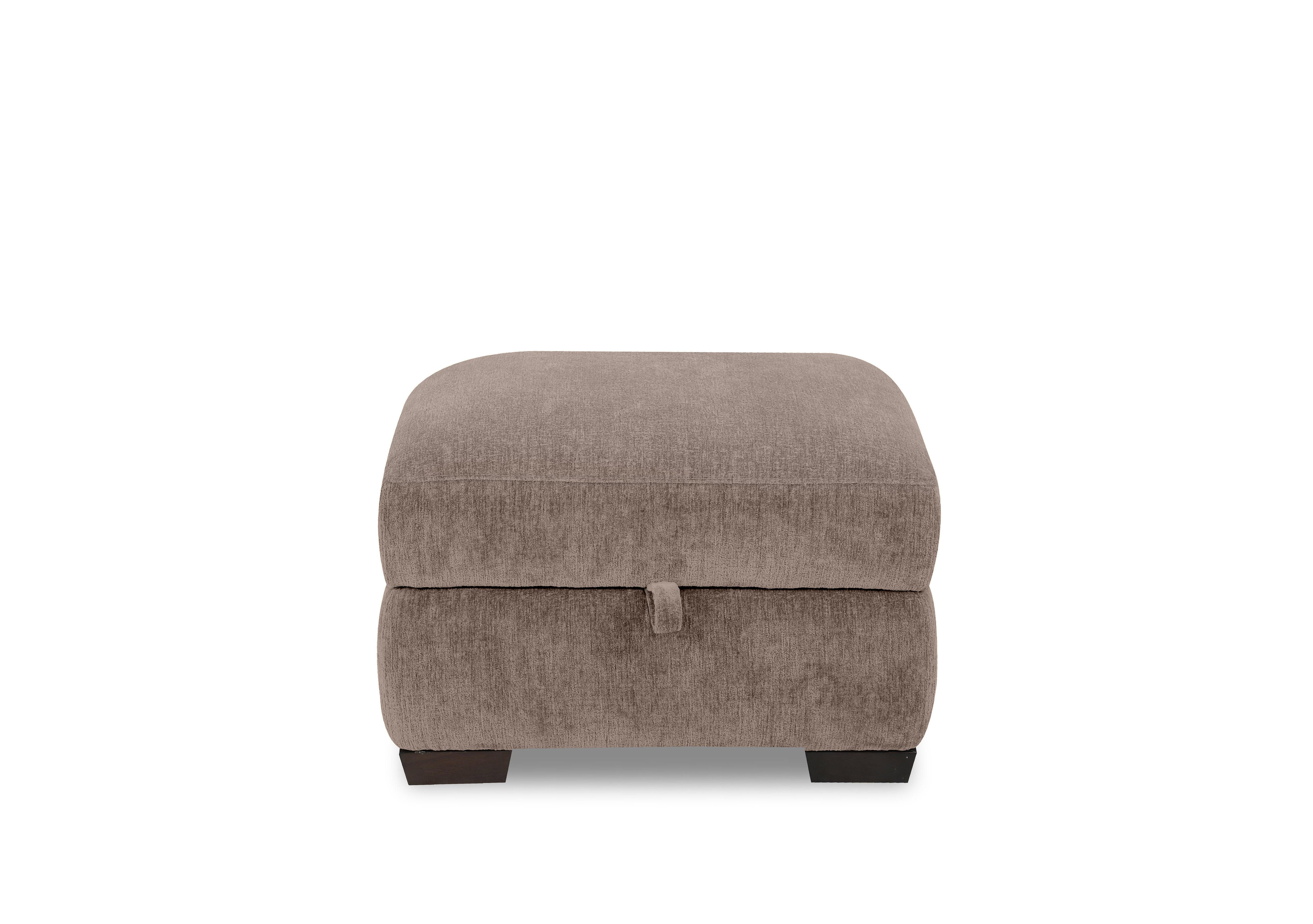 Saffron Fabric Storage Footstool in Fab-Crn-R431 Brown on Furniture Village