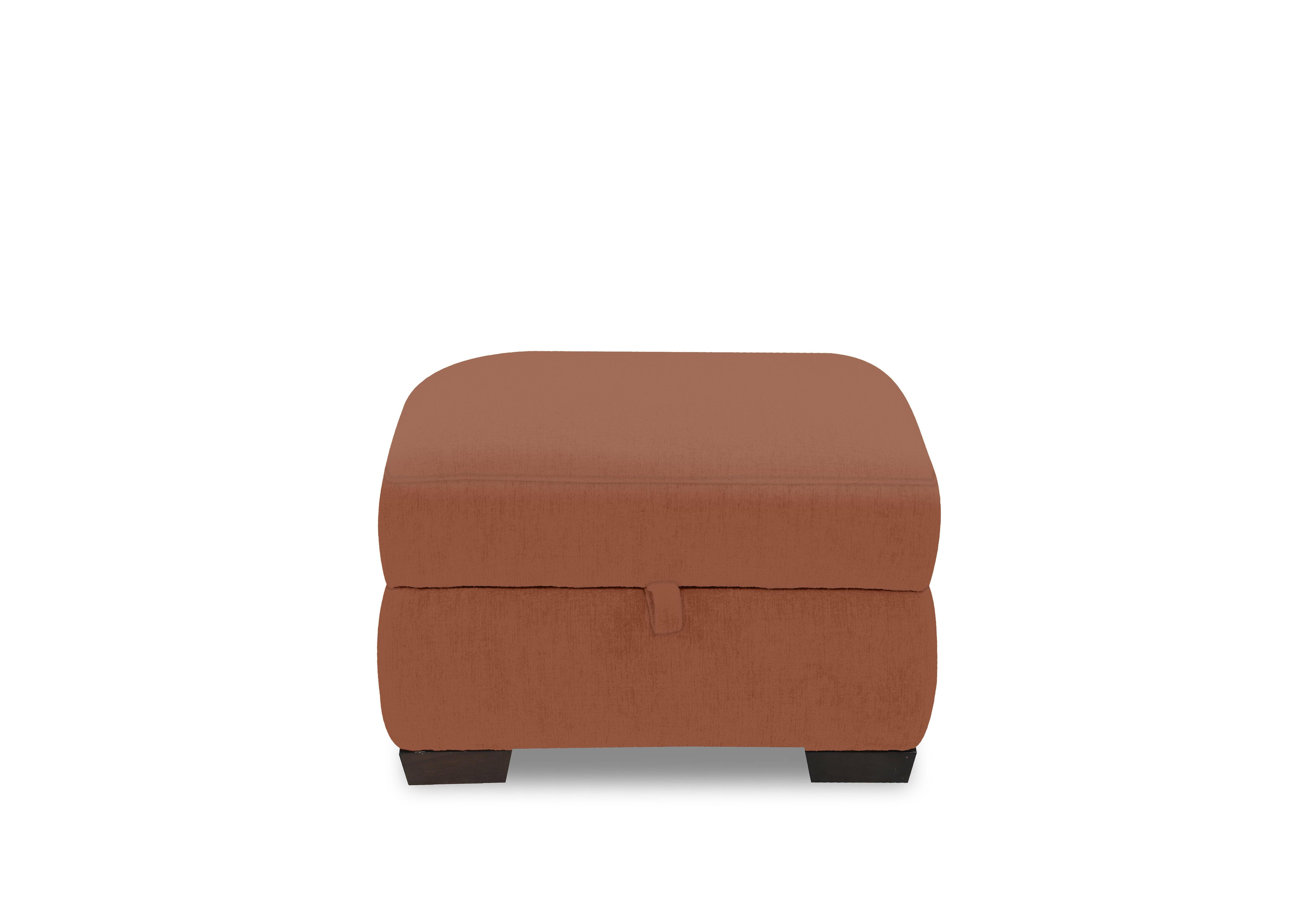 Saffron Fabric Storage Footstool in Fab-Dab-R13 Rust on Furniture Village