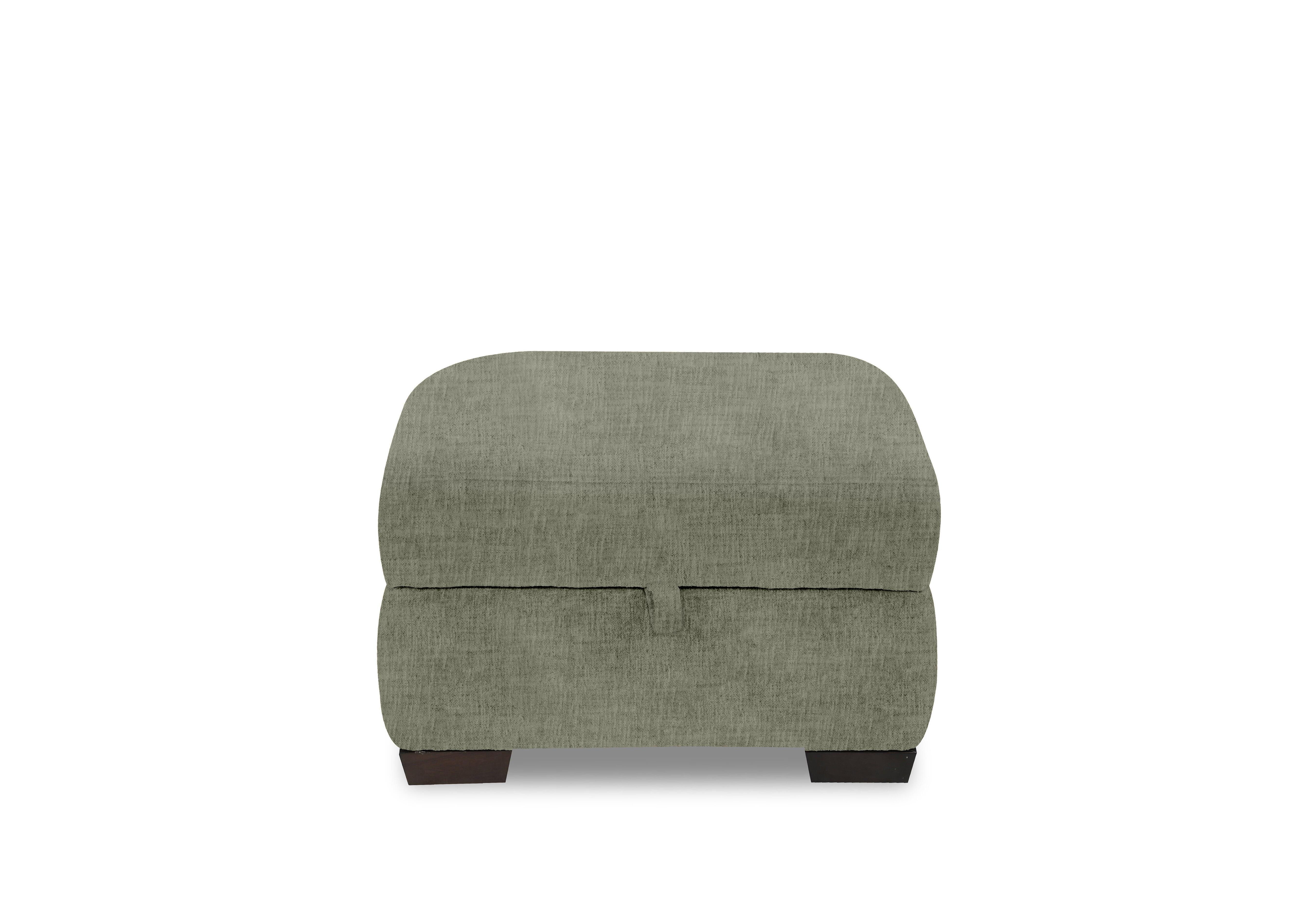 Saffron Fabric Storage Footstool in Fab-Mga-R11 Olive Green on Furniture Village