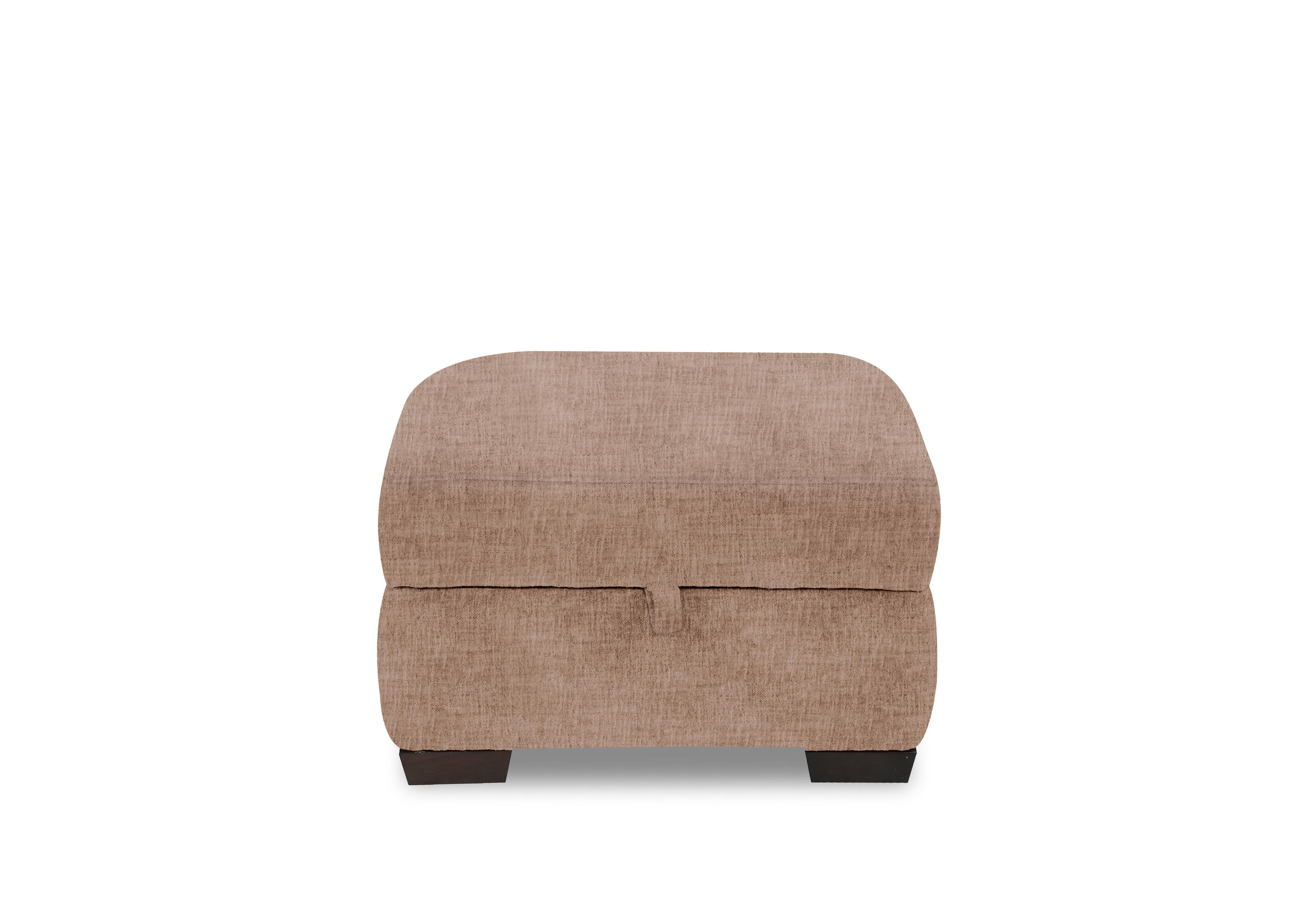 Saffron Fabric Storage Footstool in Fab-Mga-R13 Light Brown on Furniture Village