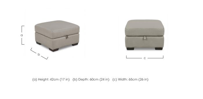 Saffron Leather Storage Footstool in  on Furniture Village