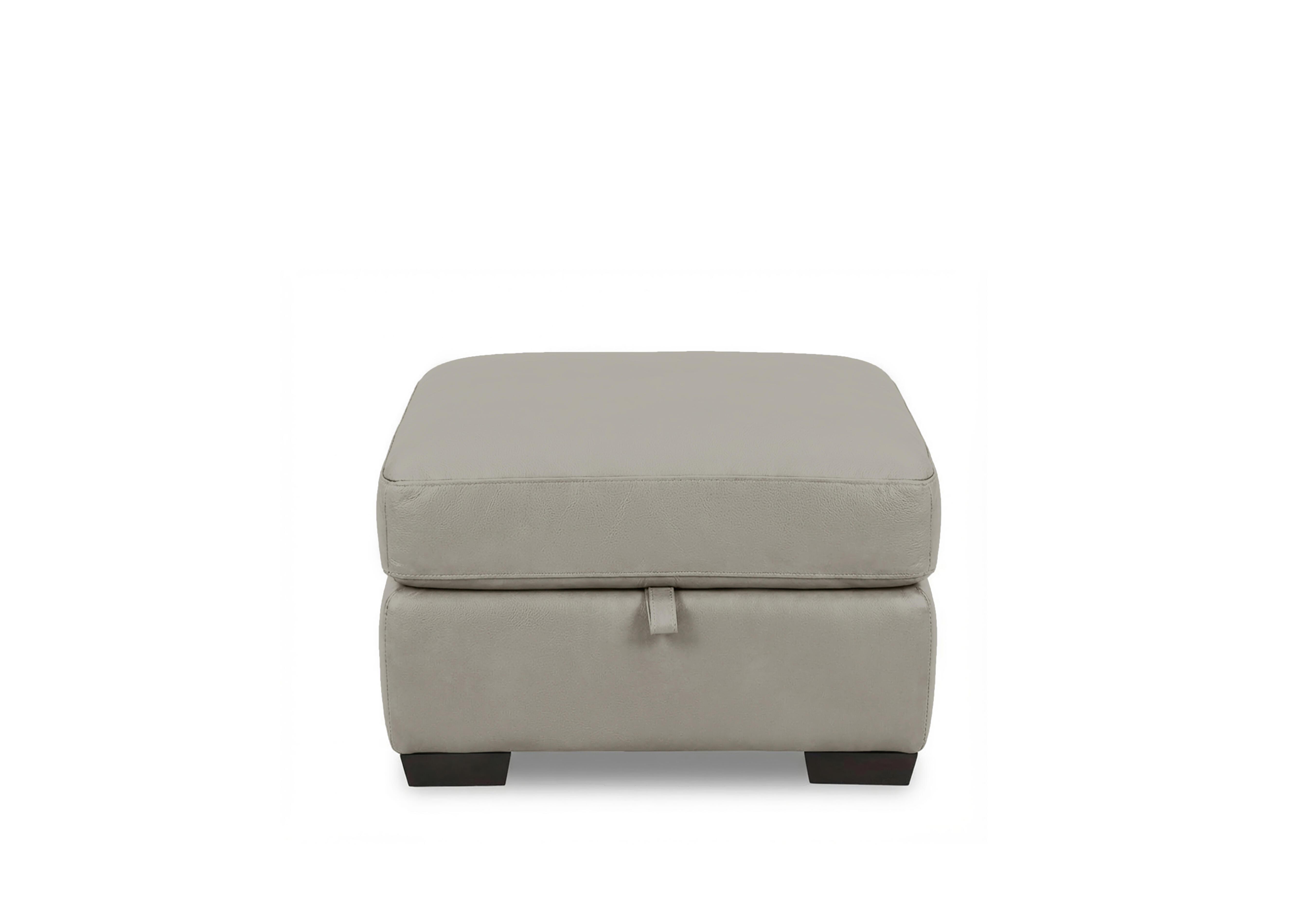 Saffron Leather Storage Footstool in Bv-042e Elephant on Furniture Village