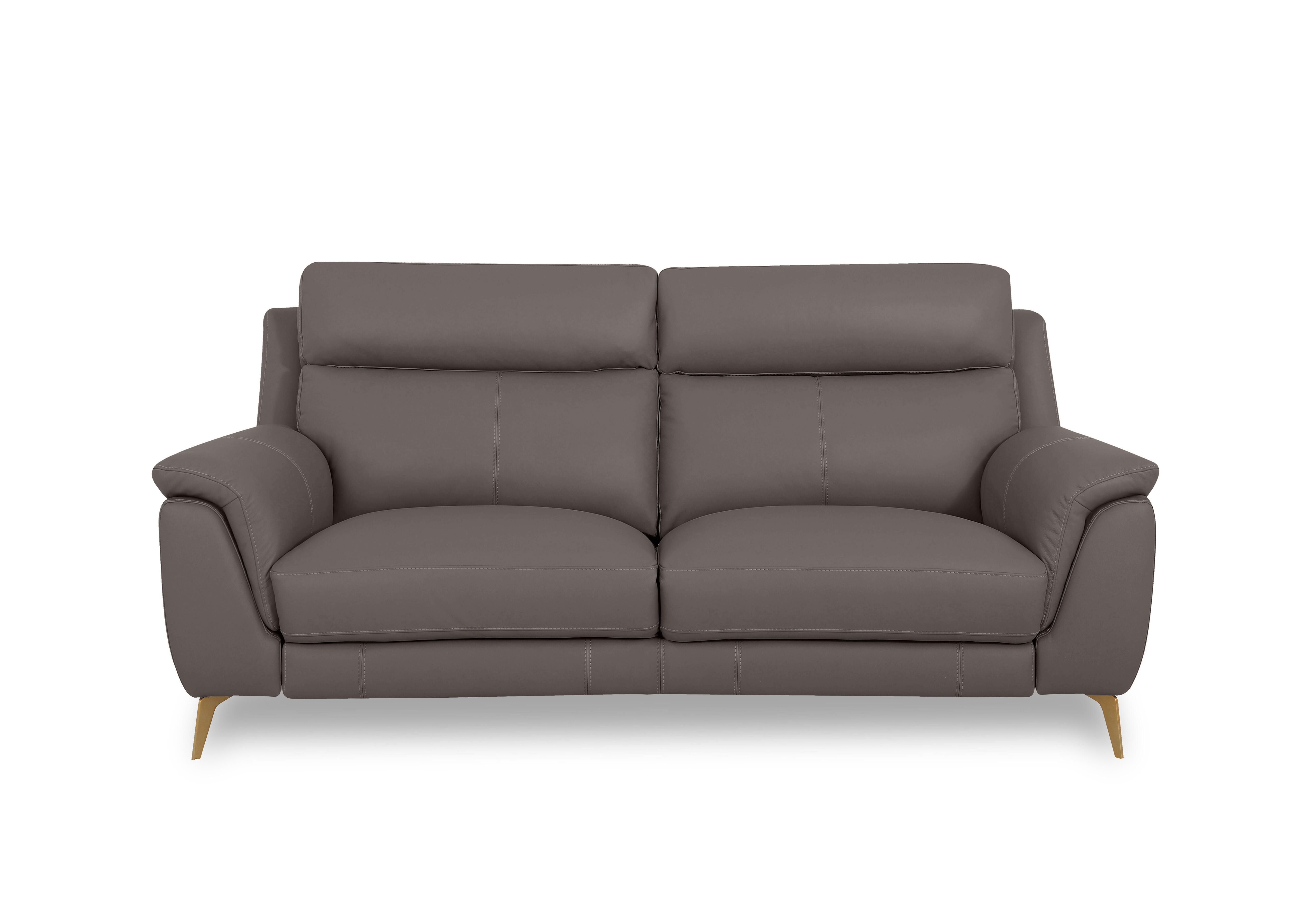 Eclipse Leather 2 Seater Sofa in Nw-042e Elephant Br on Furniture Village