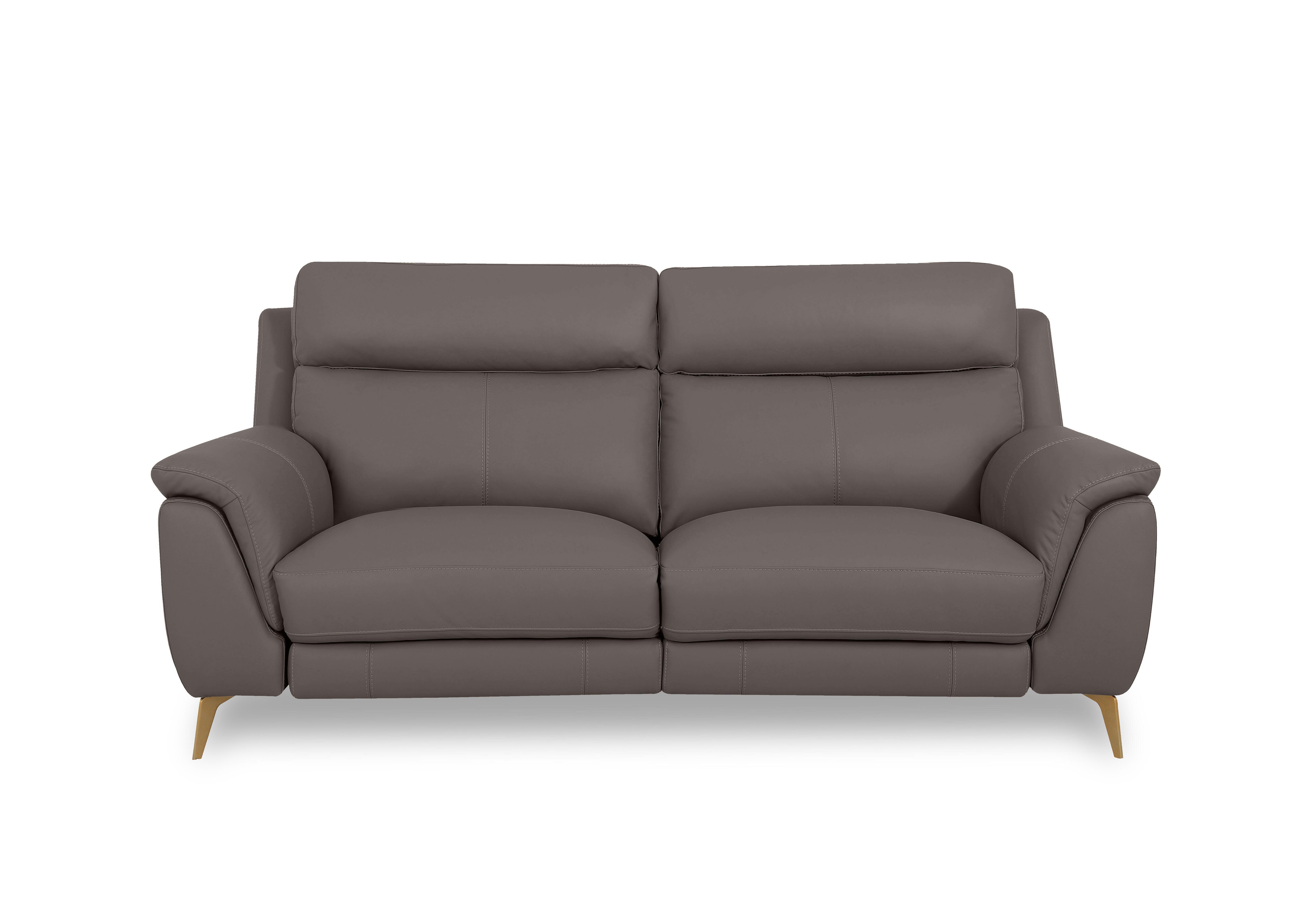 Eclipse Leather 2 Seater Sofa in Nw-042e Elephant Br on Furniture Village