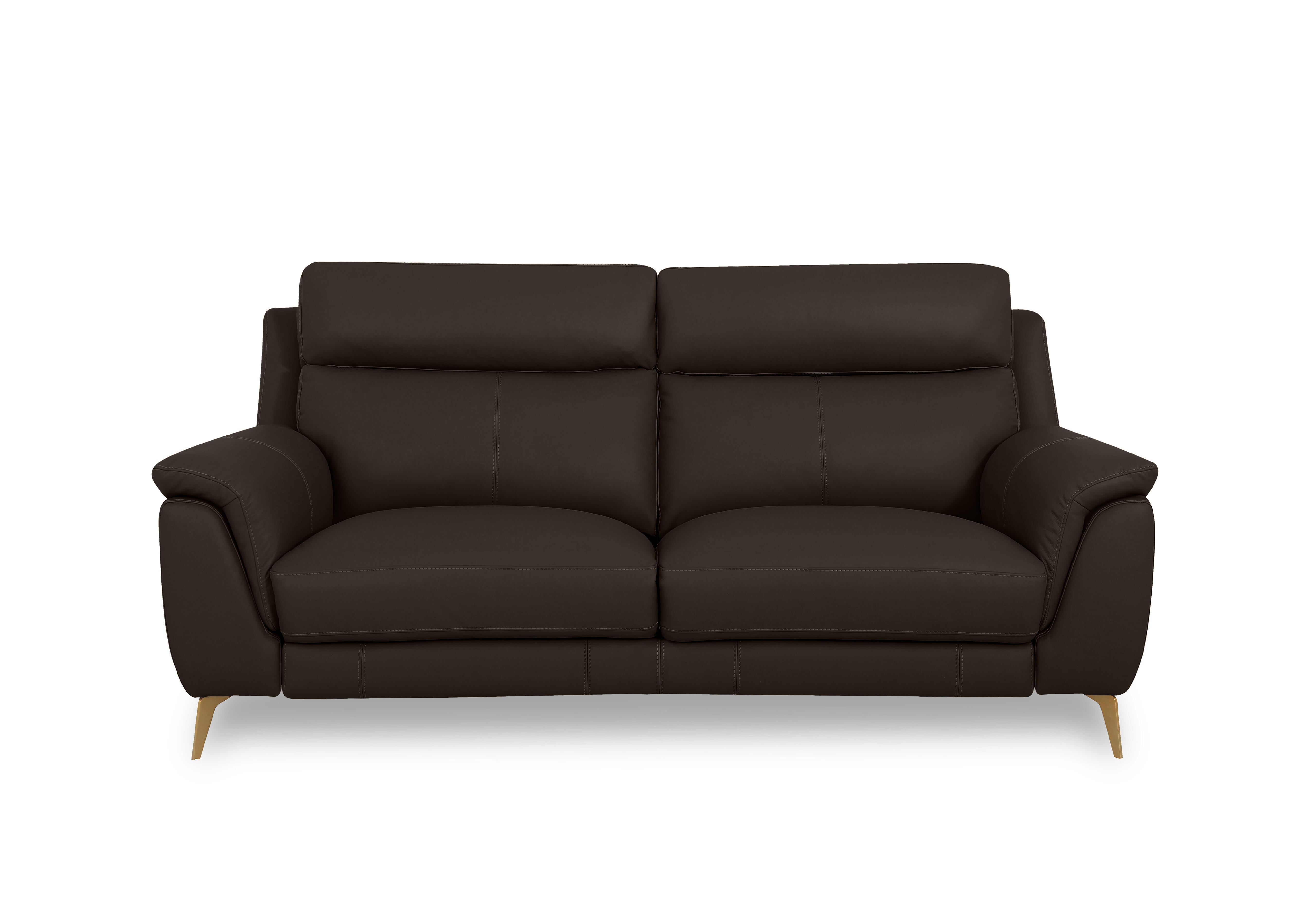 Eclipse Leather 2 Seater Sofa in Nw-1748 Dk Choco Br on Furniture Village
