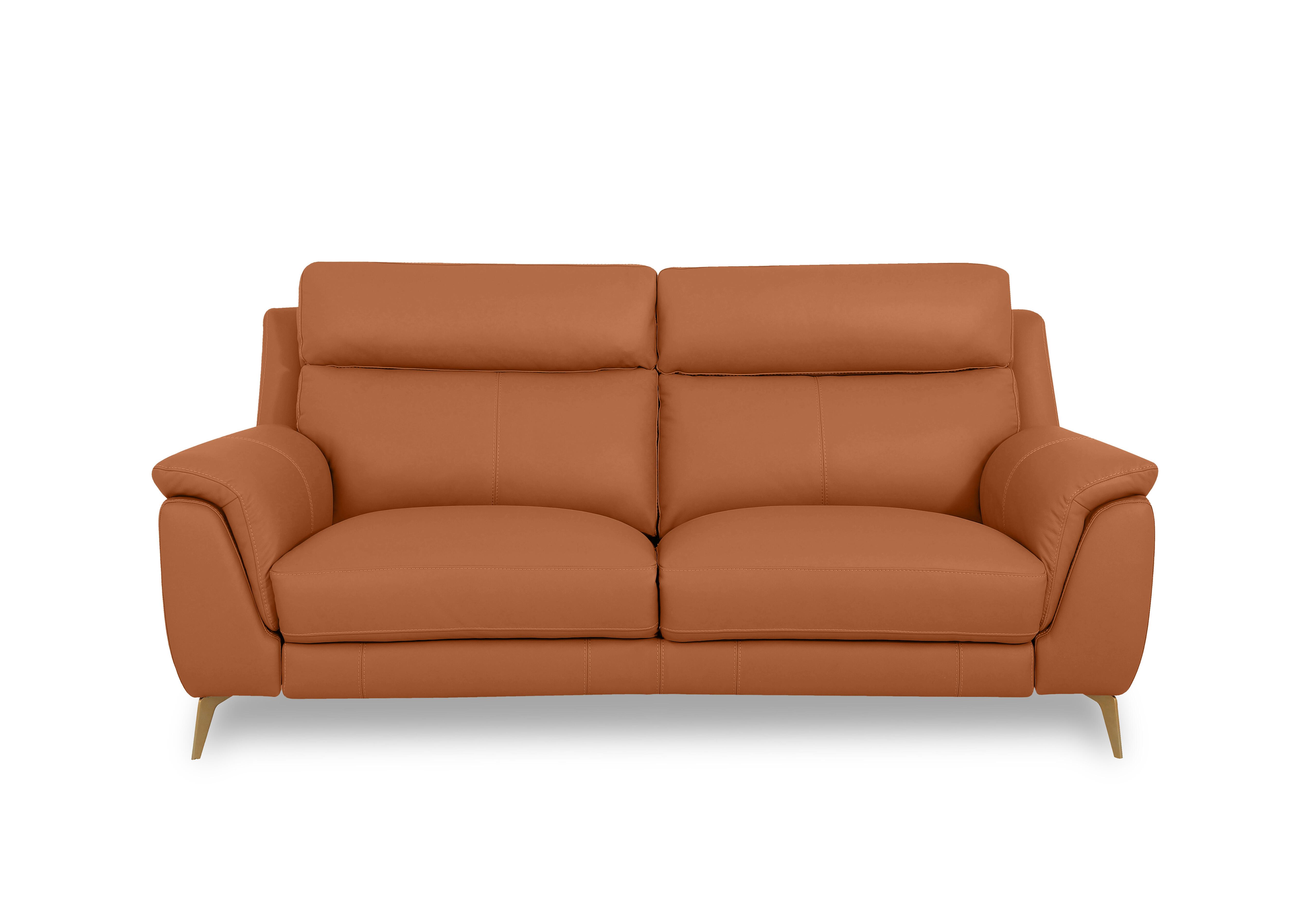 Eclipse Leather 2 Seater Sofa in Nw-334e Pecan Brown Br on Furniture Village