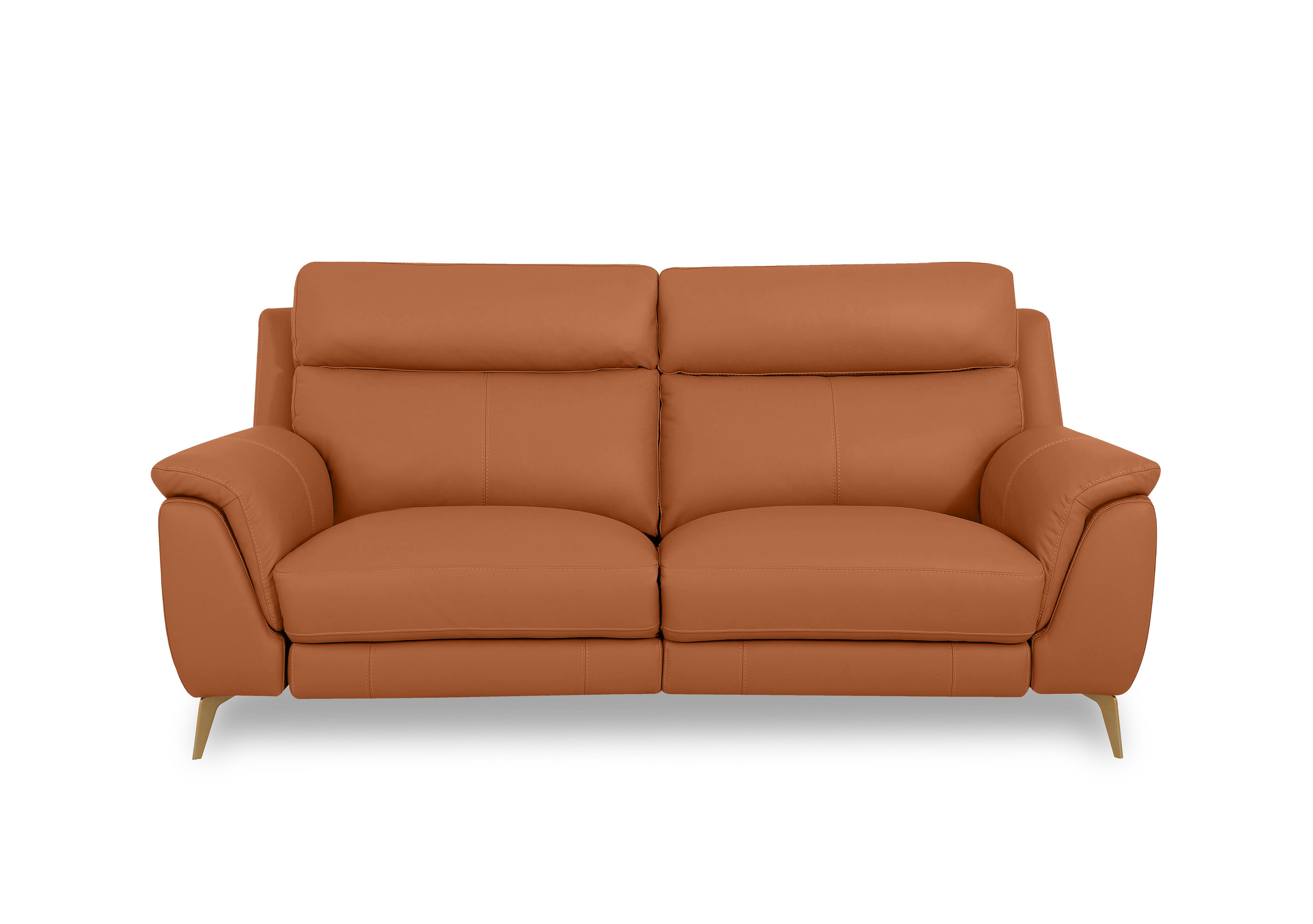 Eclipse Leather 2 Seater Sofa in Nw-334e Pecan Brown Br on Furniture Village