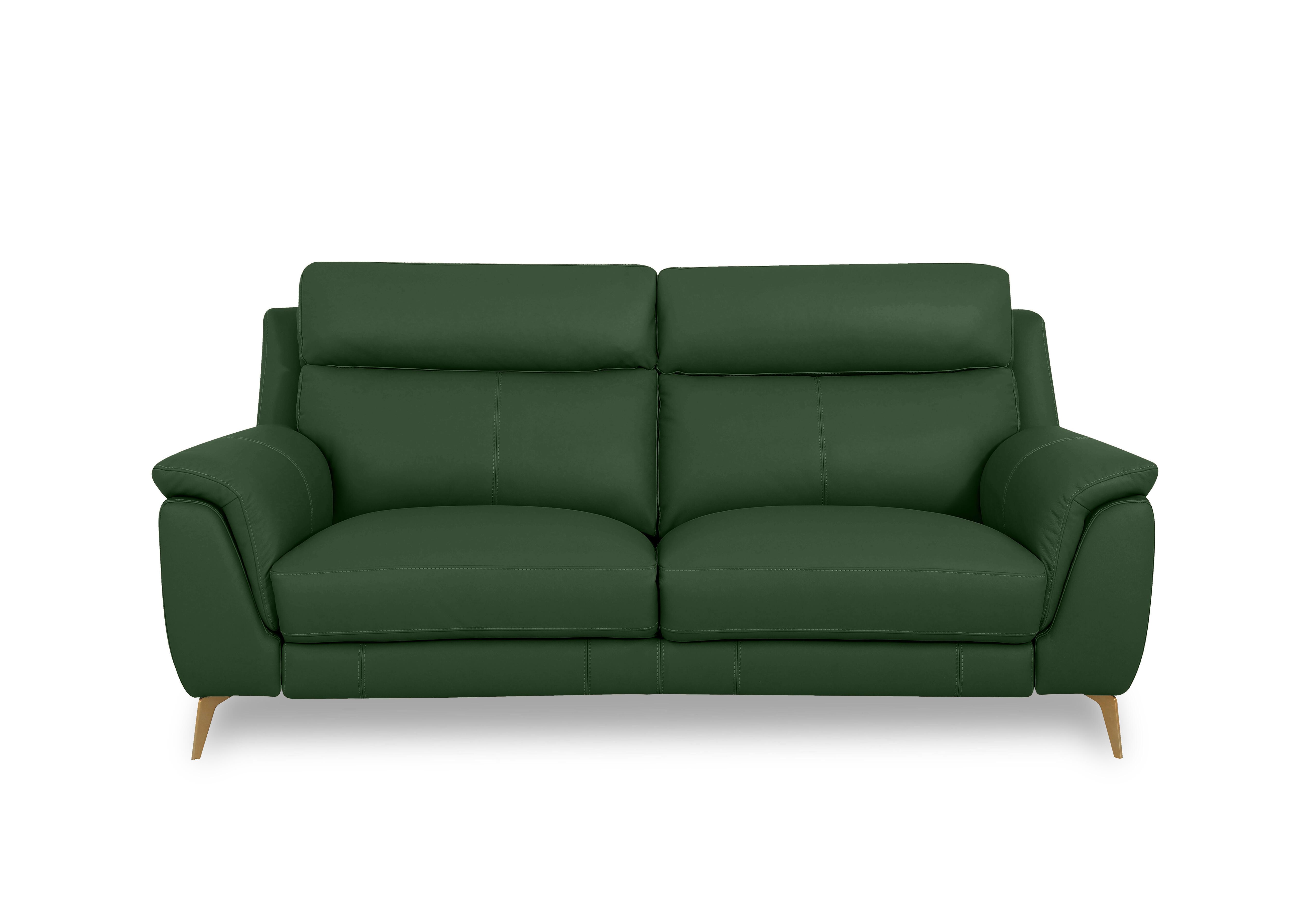 Eclipse Leather 2 Seater Sofa in Nw-371e Chive Green Br on Furniture Village