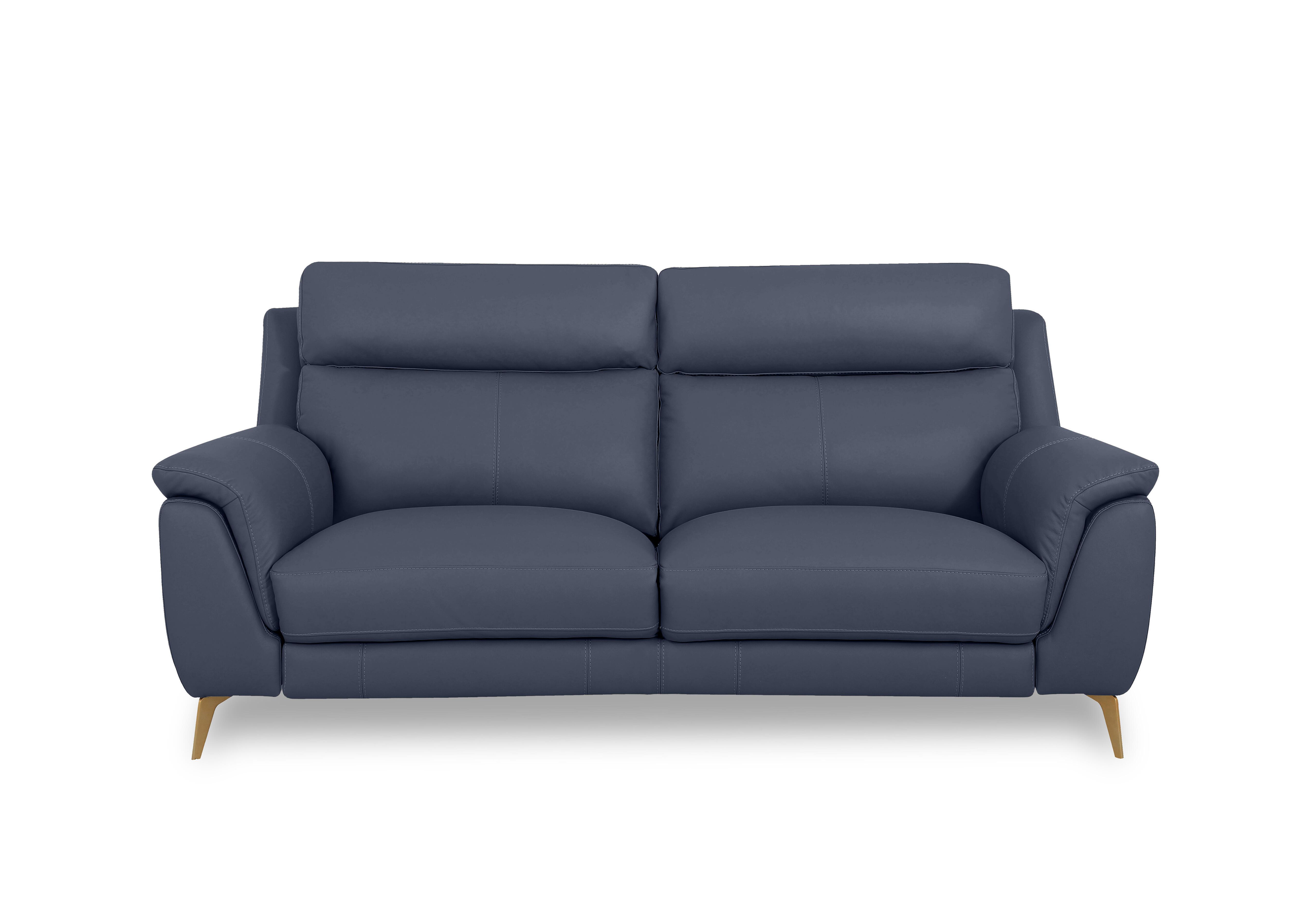 Eclipse Leather 2 Seater Sofa in Nw-681e Ocean Br on Furniture Village