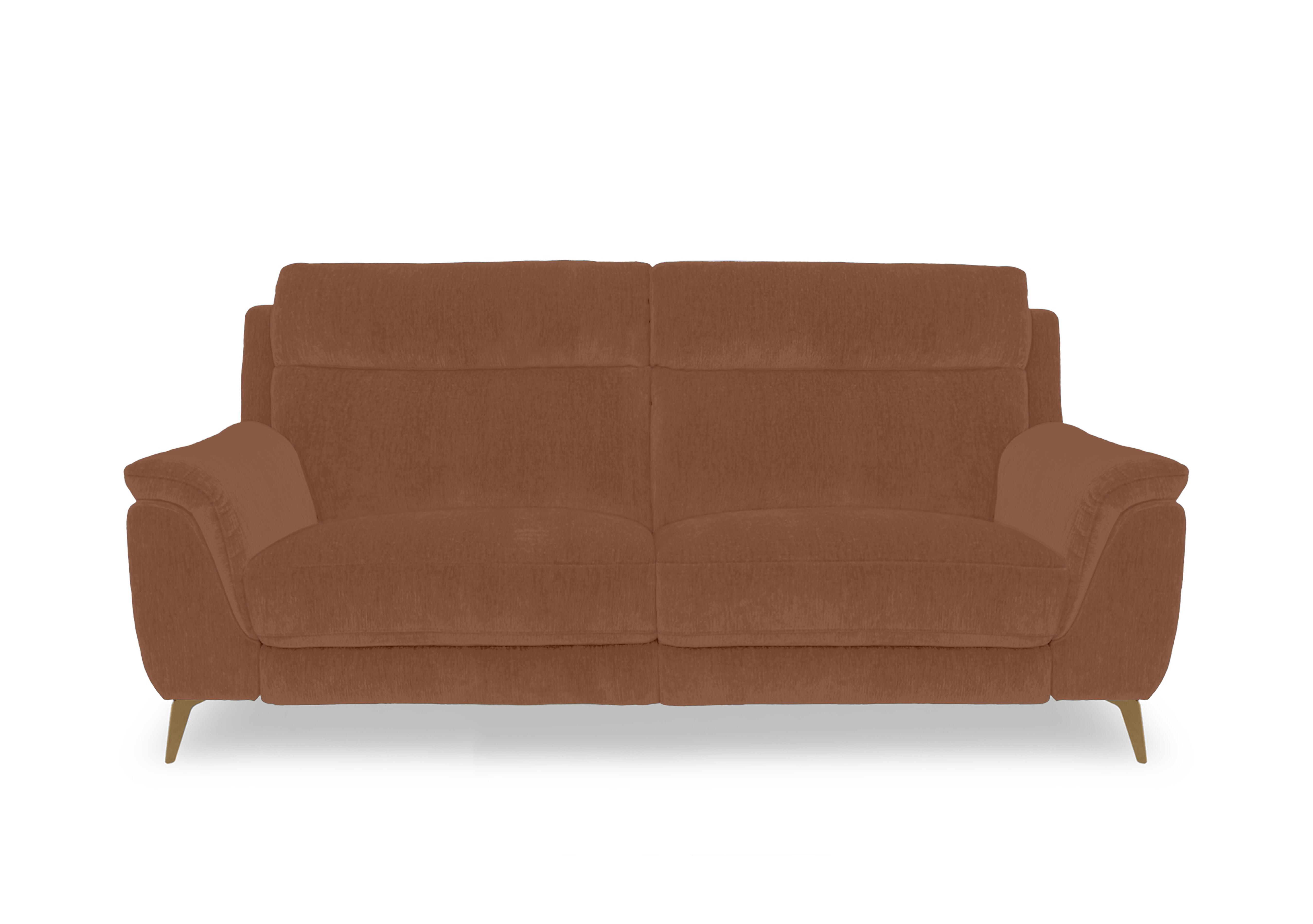 Eclipse Fabric 3 Seater Sofa in Fab-Dab-R13 Rust Br on Furniture Village