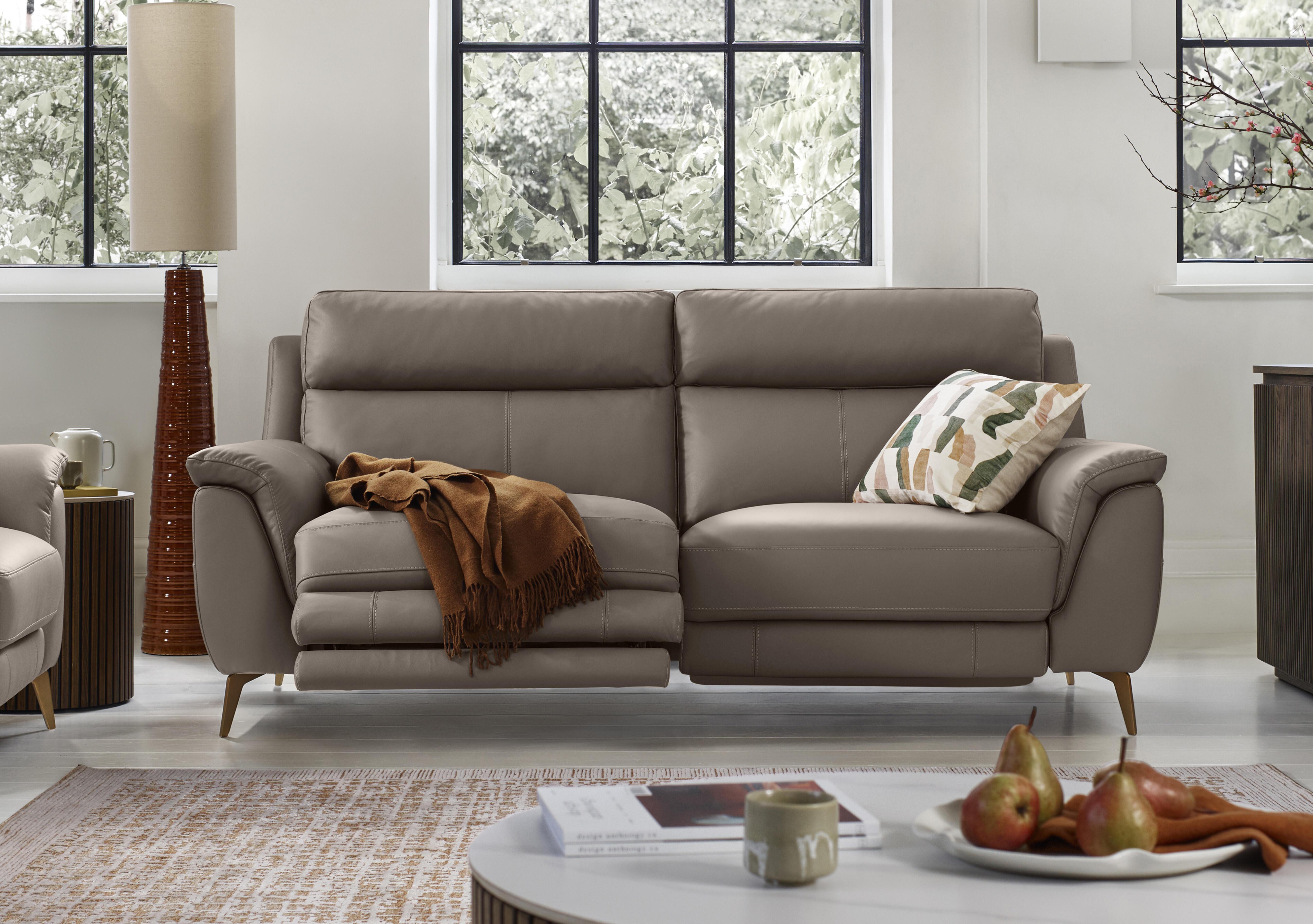 Eclipse Leather 3 Seater Sofa in  on Furniture Village