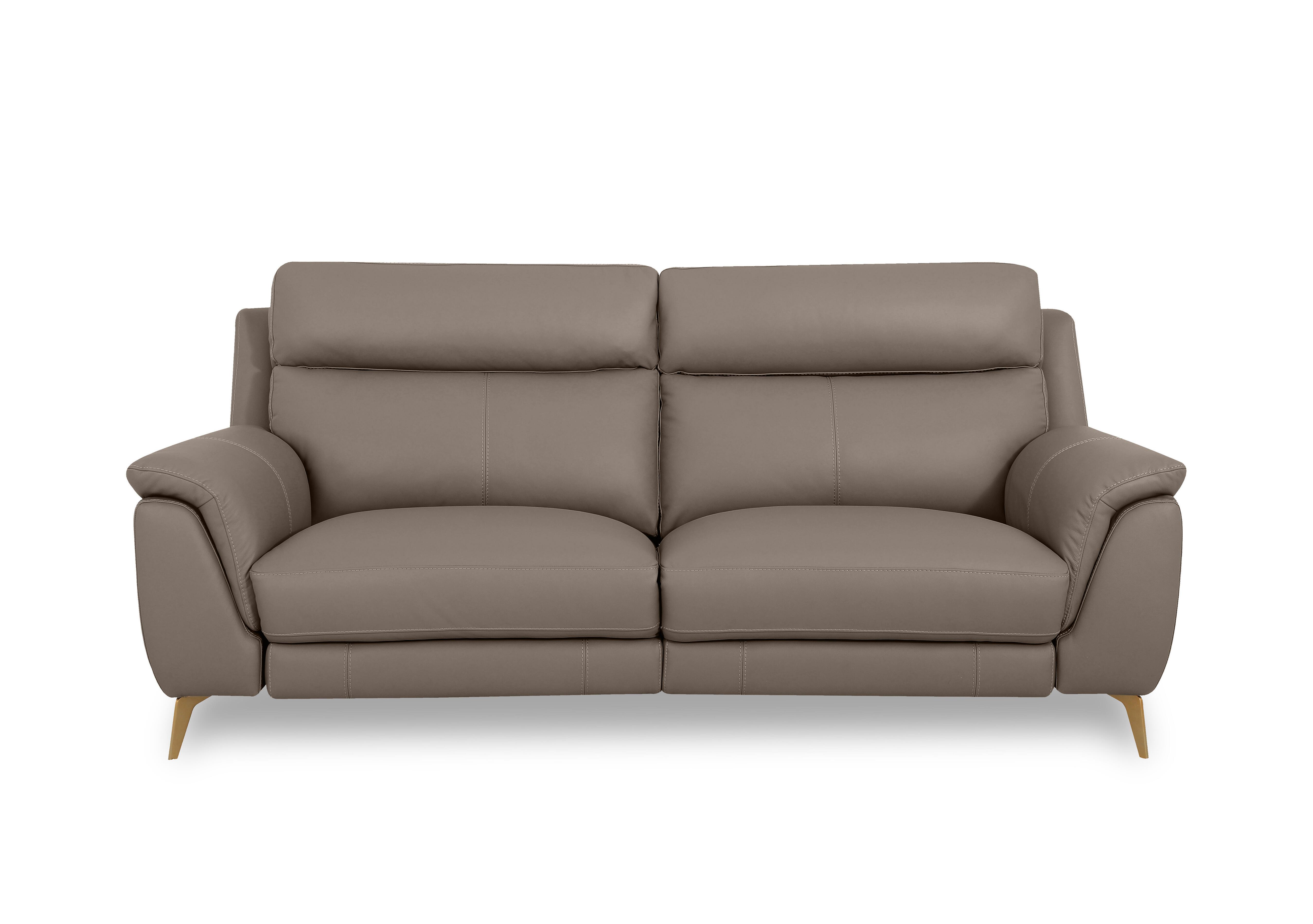 Eclipse Leather 3 Seater Sofa in Nw-513e Pine Bark Br on Furniture Village