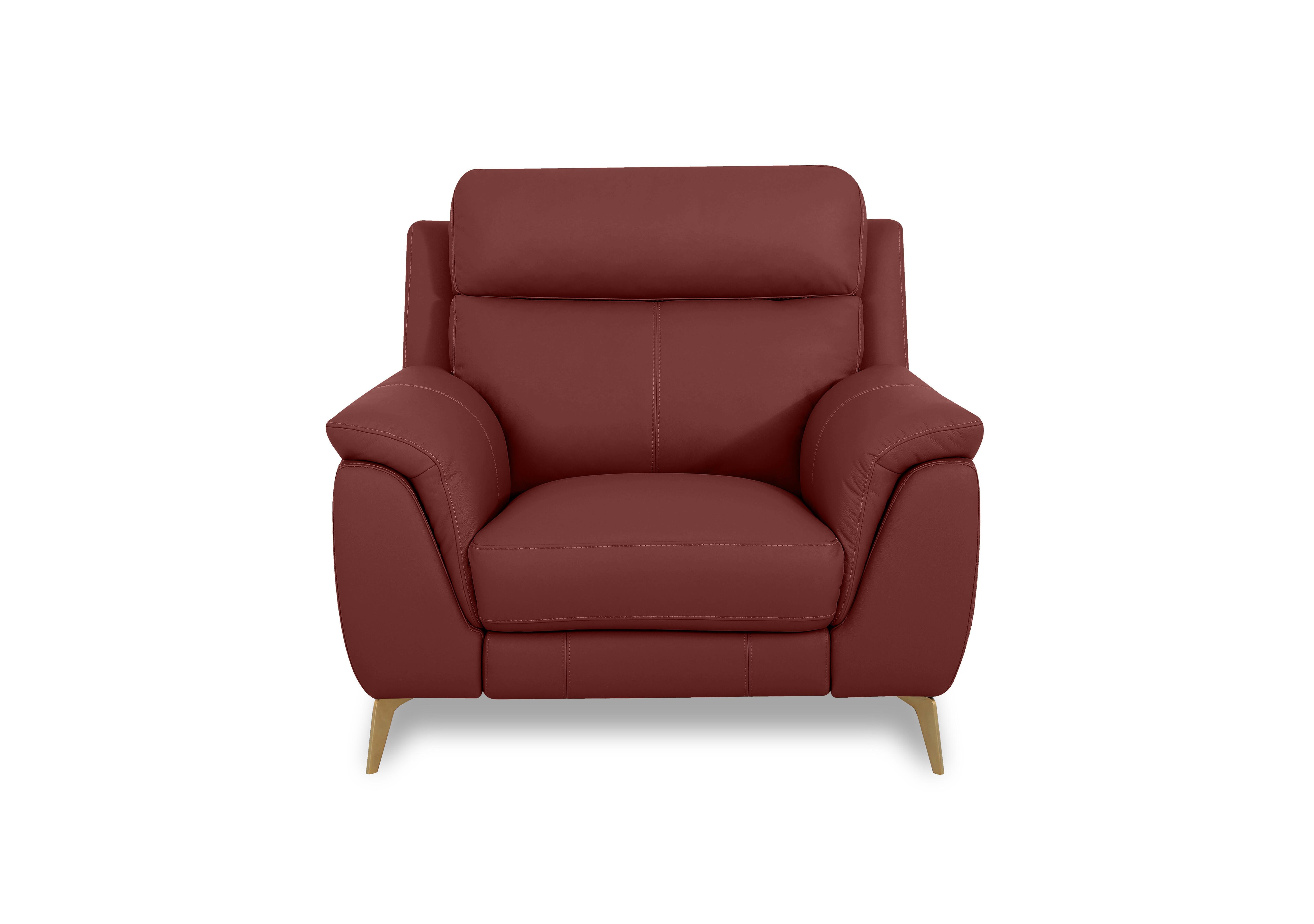 Eclipse Leather Chair in Nw-035c Deep Red Br on Furniture Village